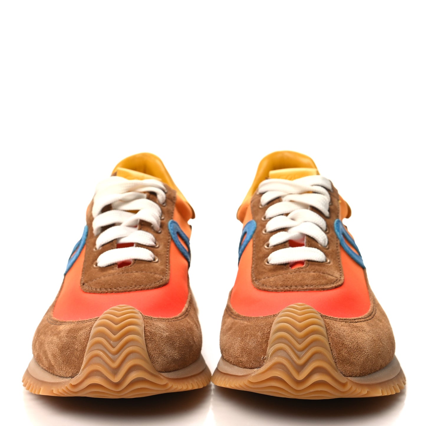 Fabric Suede Flow Retro Runner Sneakers 37 Blue Tan