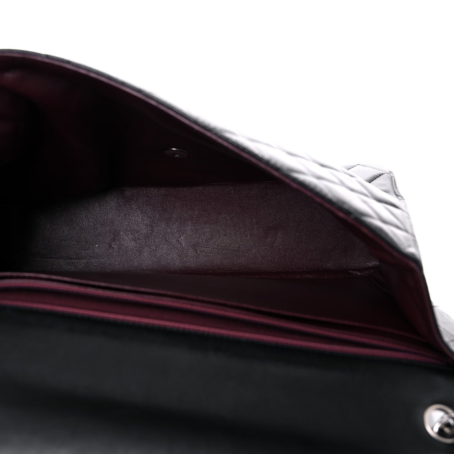 Lambskin Quilted Maxi Double Flap Black