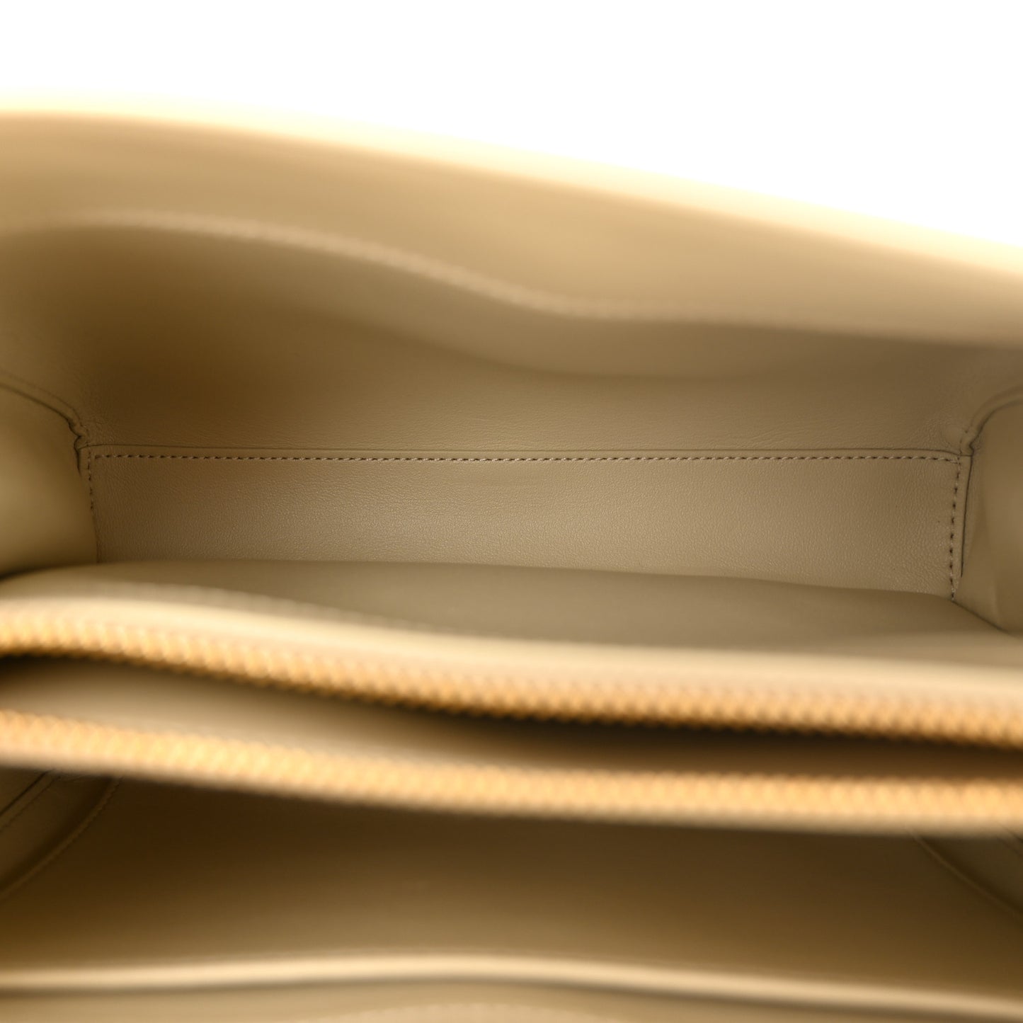 Grained Calfskin Small 16 Top Handle Bag Beige