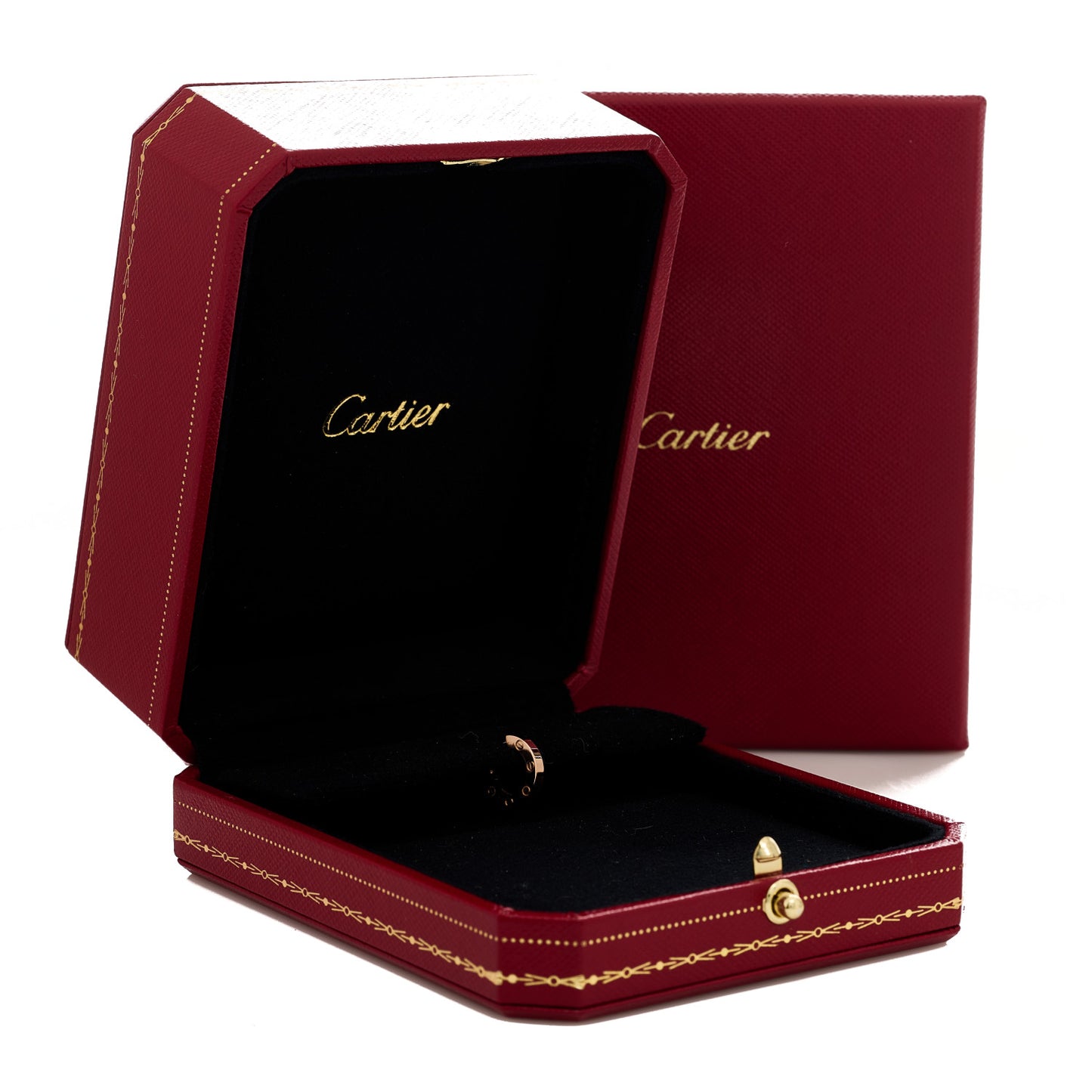 18K Pink Gold Single LOVE Hoop Earring