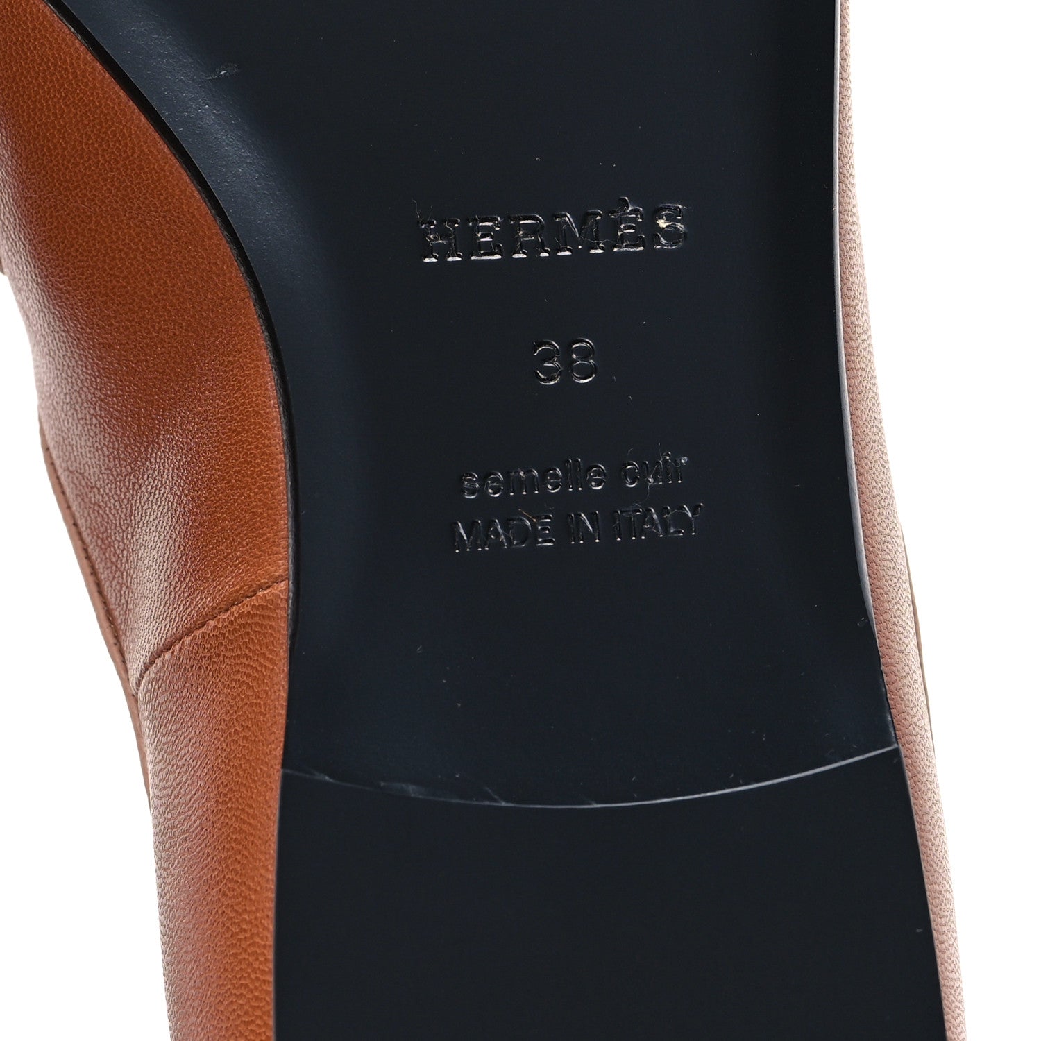 Hermes Goatskin Kirsten Sandals 38 Marron Glaise 7 of 10