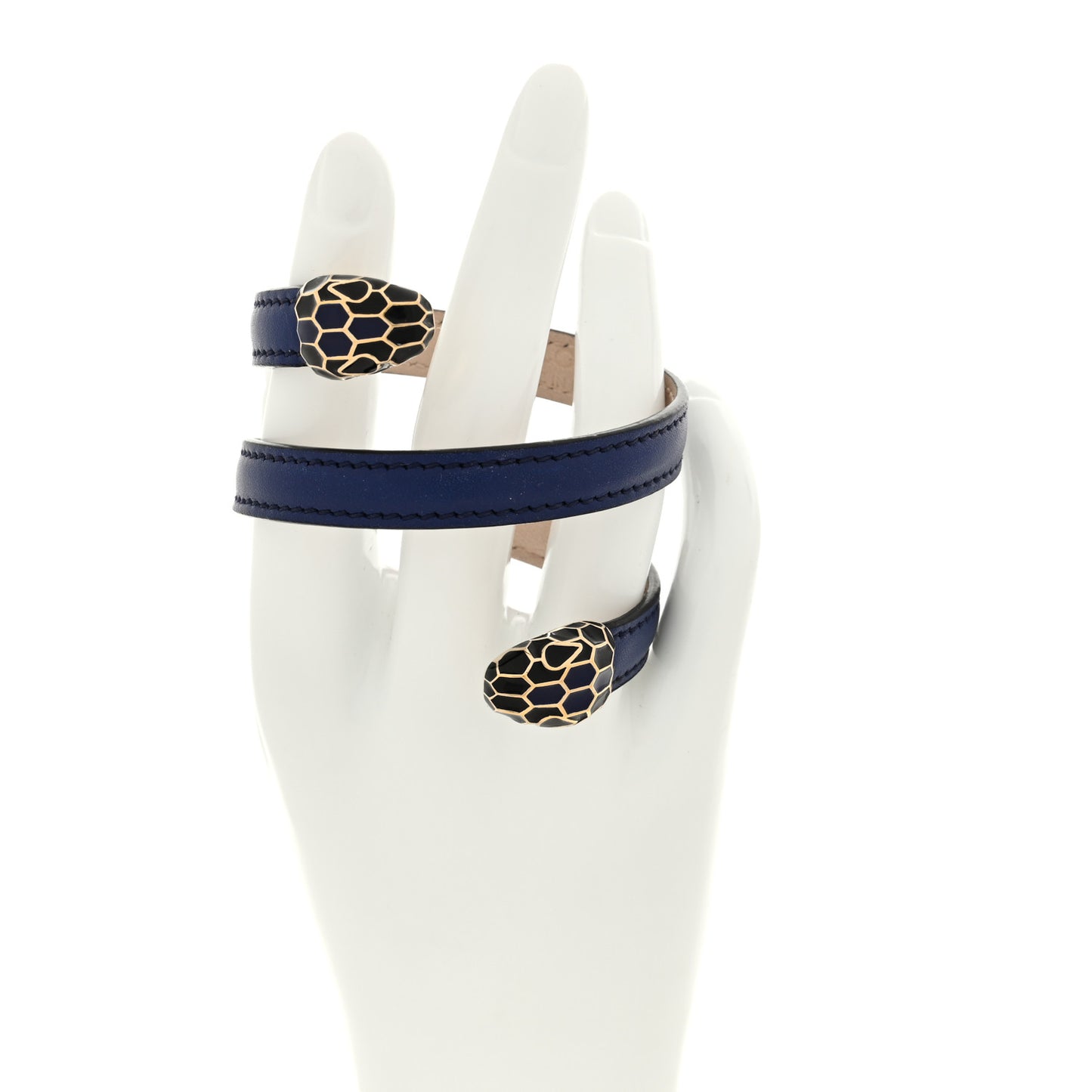Patent Serpenti Forever Wrap Bracelet Blue