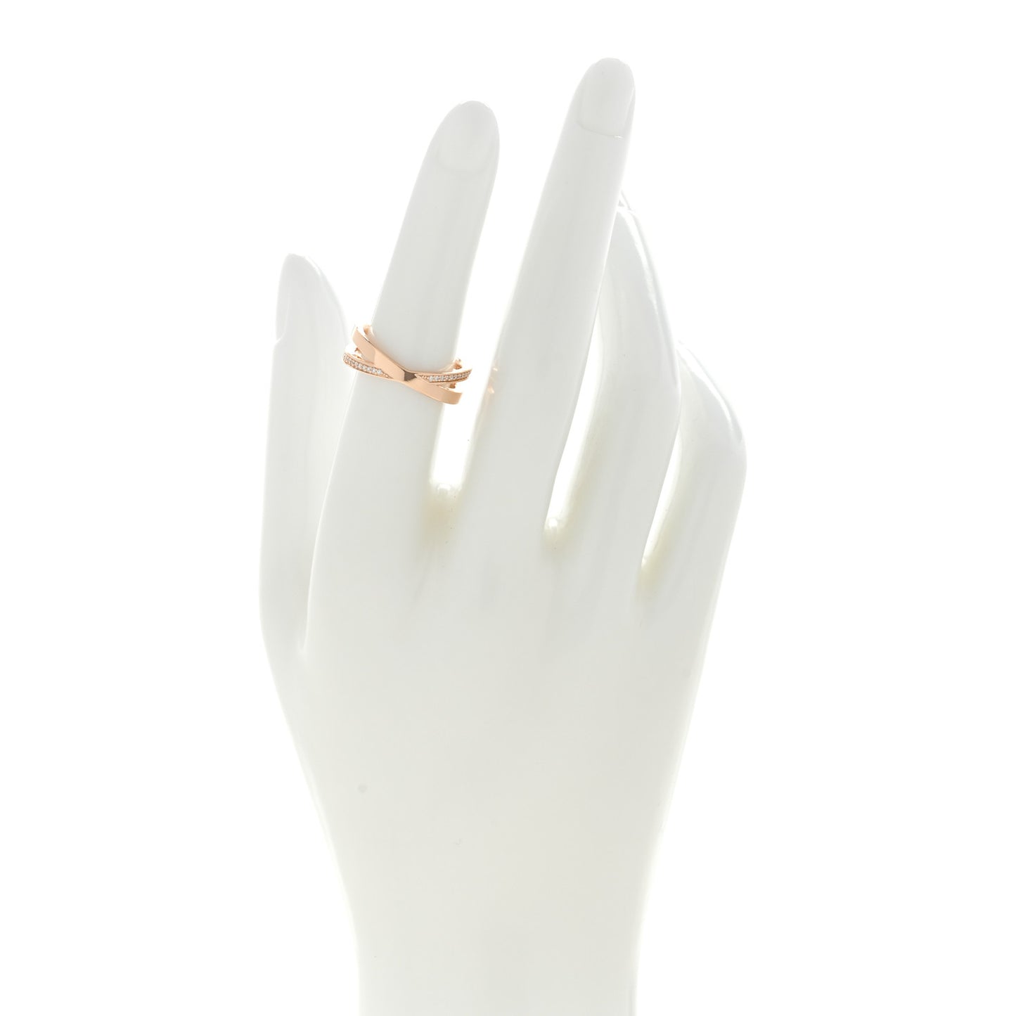 18K Rose Gold Diamond Atlas X Narrow Ring 52 6