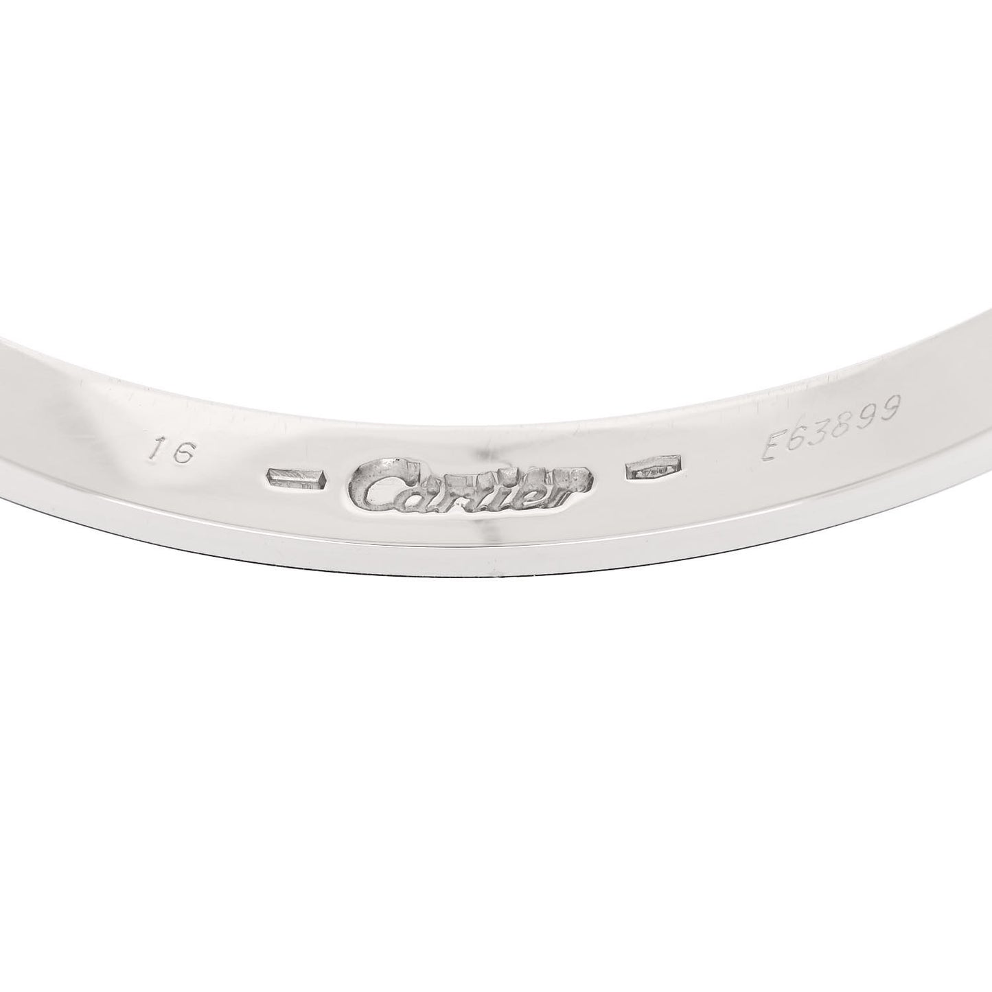 18K White Gold LOVE Bracelet 16