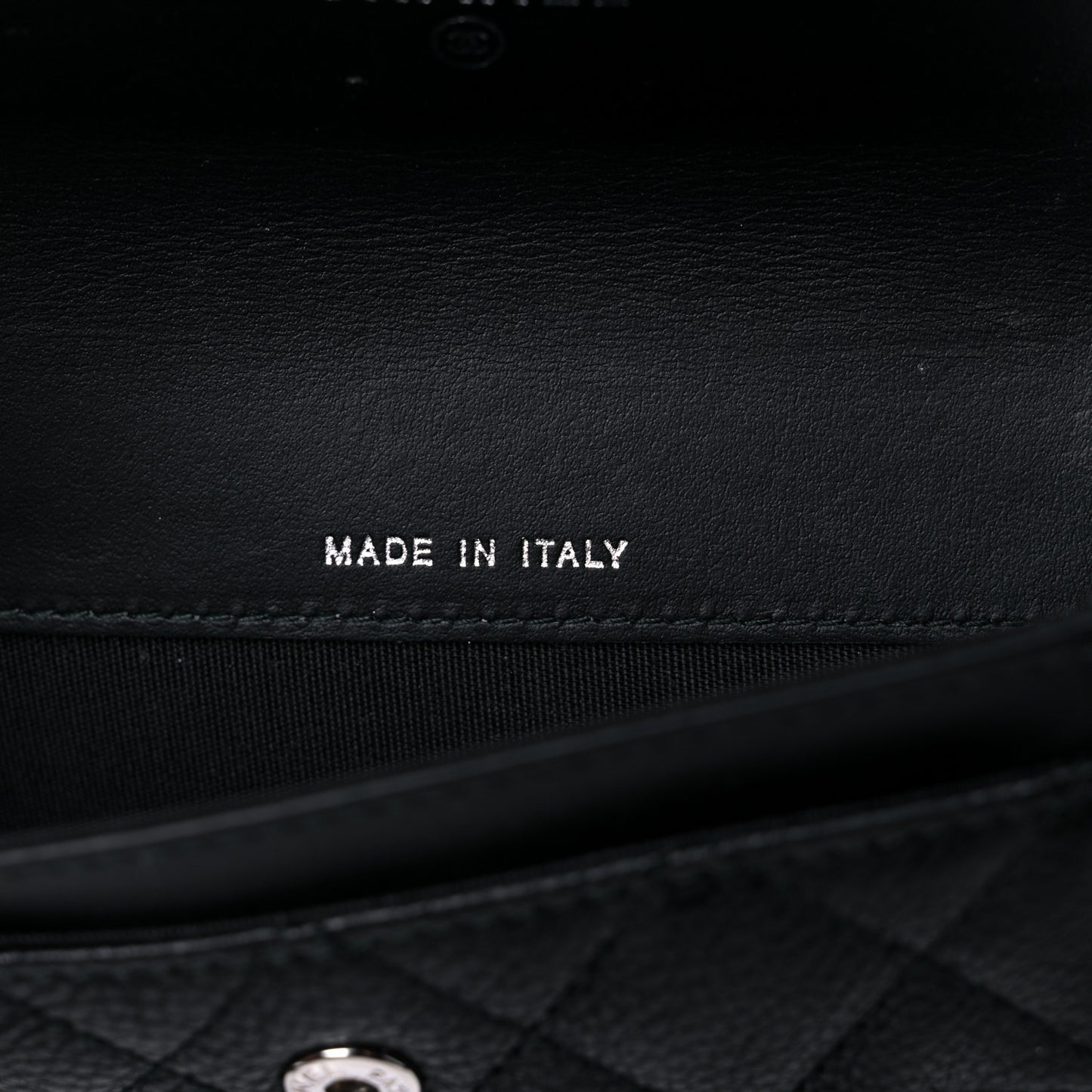 Caviar Quilted Boy Flap Card Holder Black