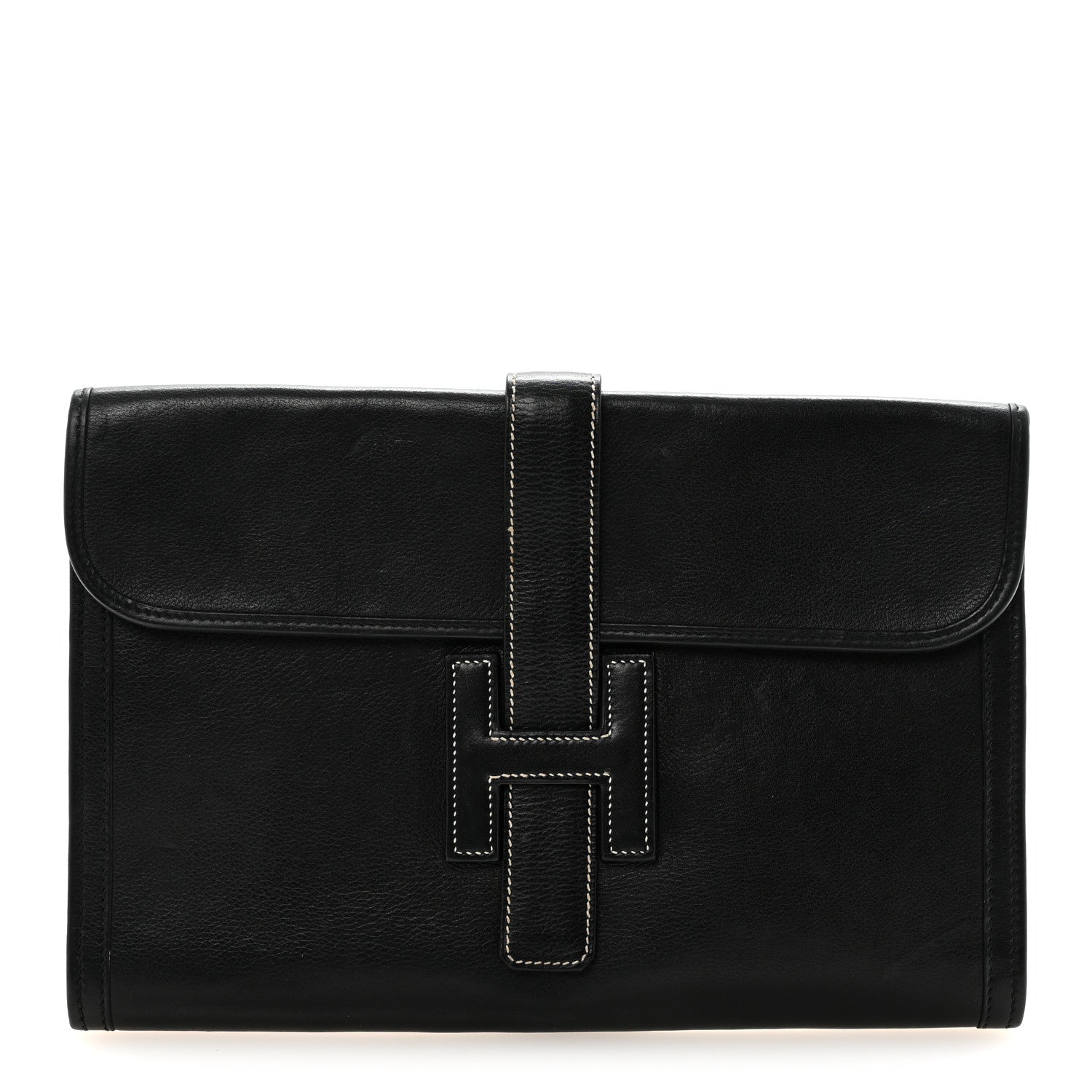 Hermes Evergrain Jige PM Clutch Black 1851654 – FASHIONPHILE