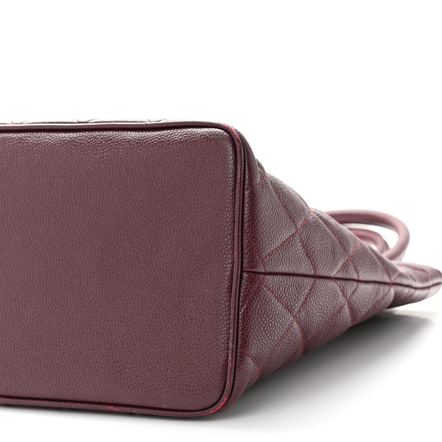 Caviar Quilted Medallion Tote Bordeaux