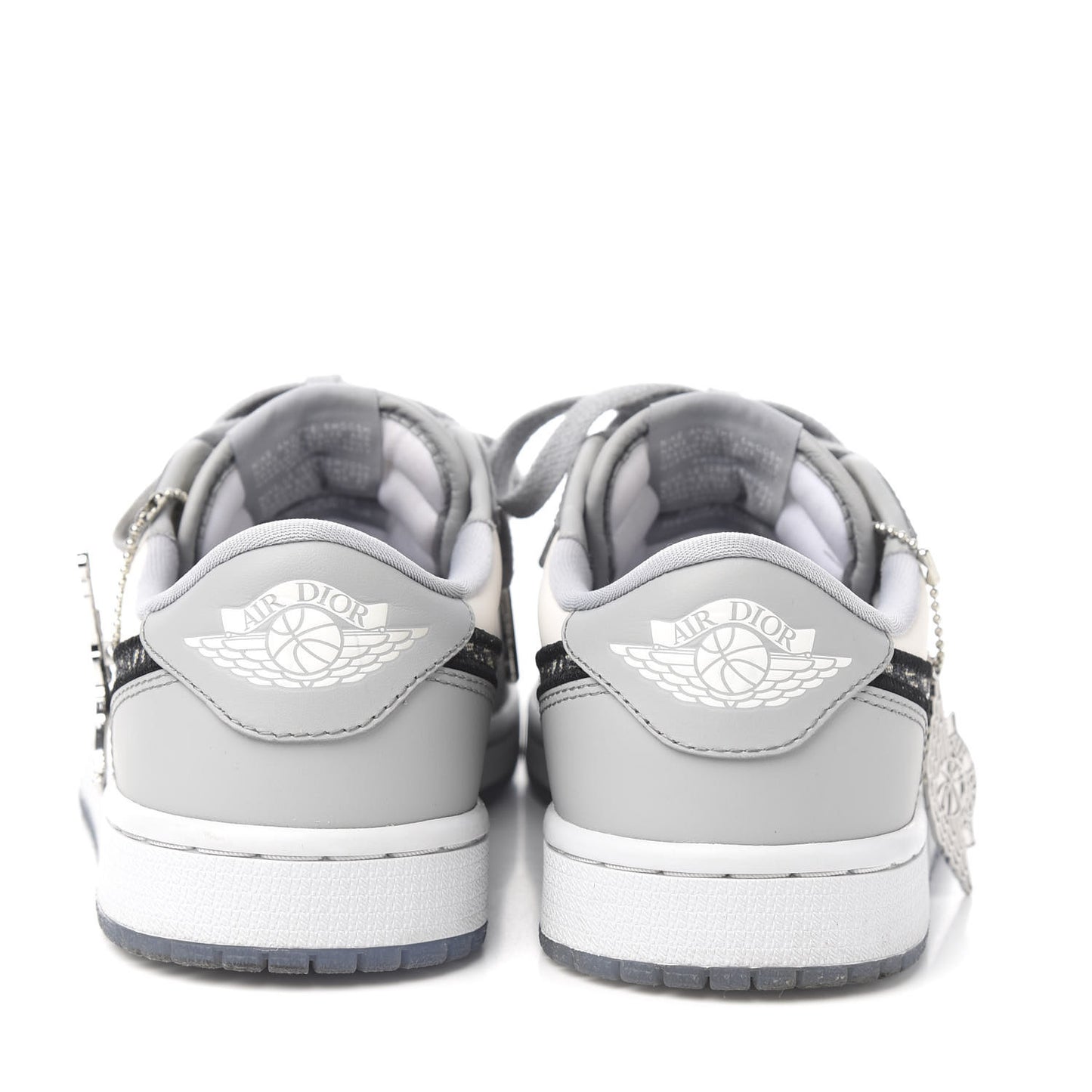 X NIKE AIR JORDAN Calfskin Mens Oblique Low Sneakers 39 Beige White