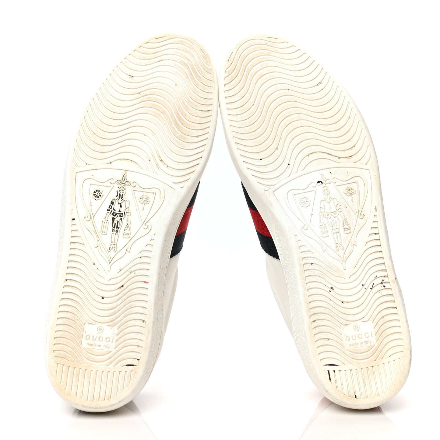 Calfskin Nappa Web LOVED Embroidered Mens Ace Sneakers 9 White Red Flame Notte