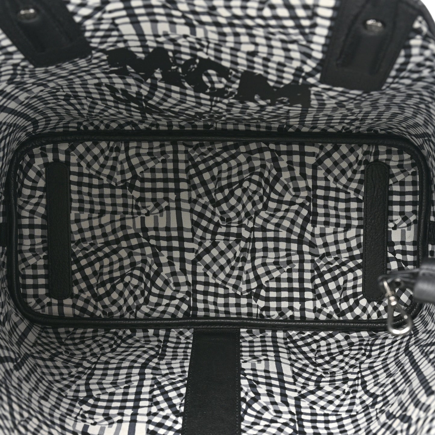 Grained Calfskin Visetos Medium Liz Reversible Shopper Tote Black