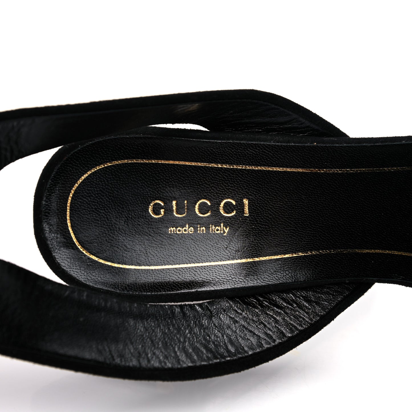 Kid Scamosciato Studded Buckle Platform Sandals 37 Black Gold
