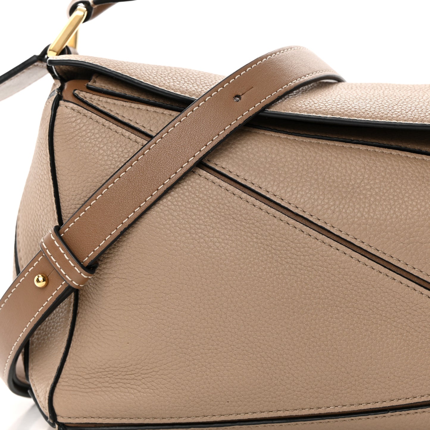 Grained Calfskin Small Puzzle Bag Sand Mink