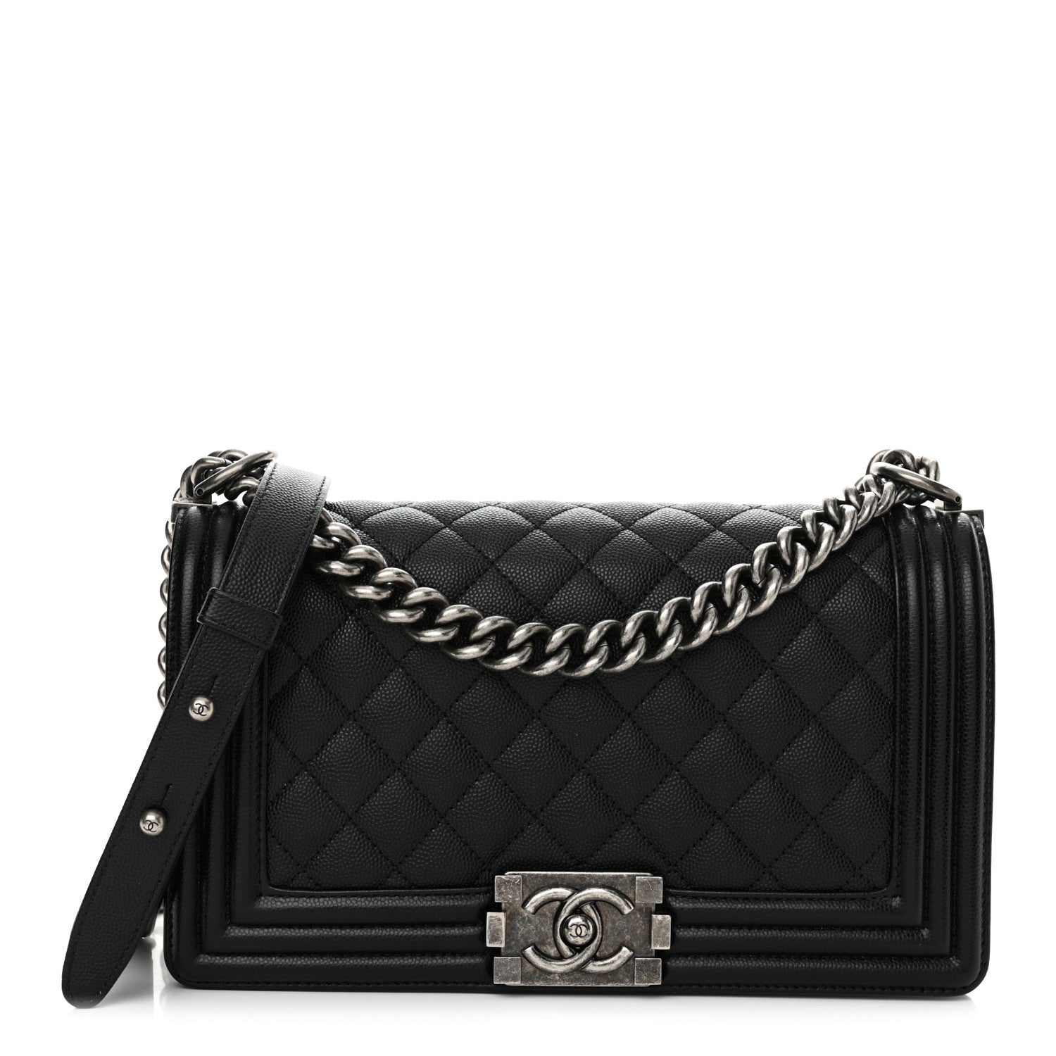 Chanel Caviar Quilted Medium Boy Flap Black 1 of 12