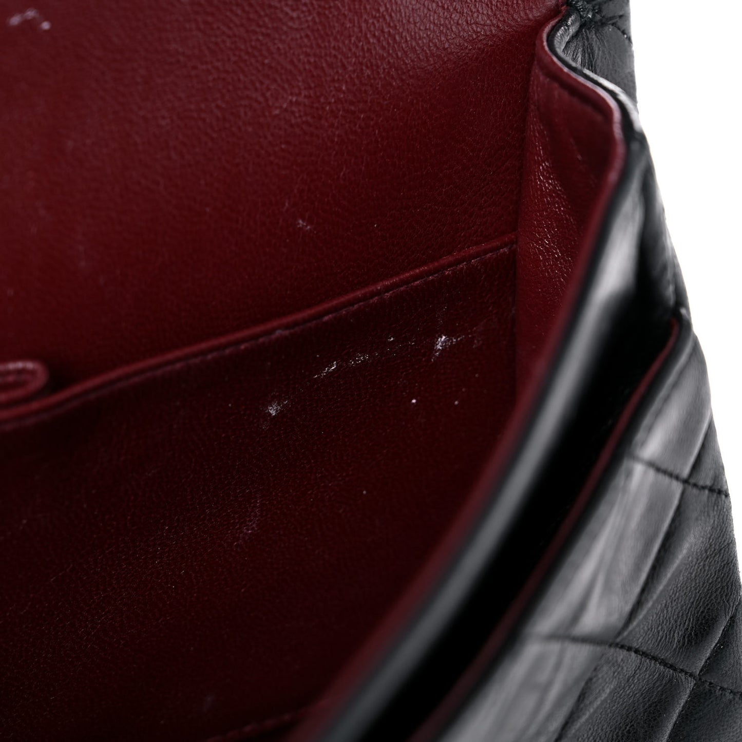 Lambskin Quilted Small Double Flap Black