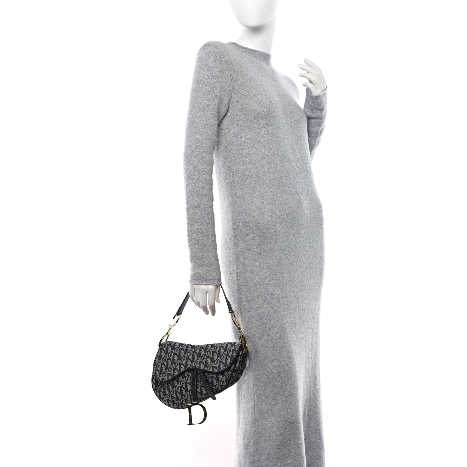 Christian Dior Monogram Saddle Bag Blue 2 of 10