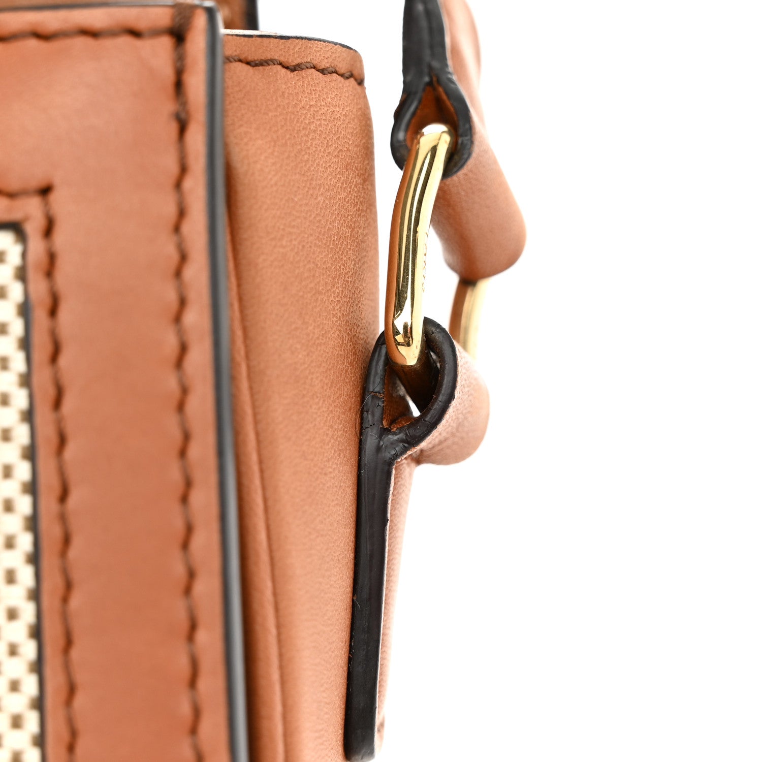Celine Textile Natural Calfskin Classique Triomphe White Tan 12 of 12