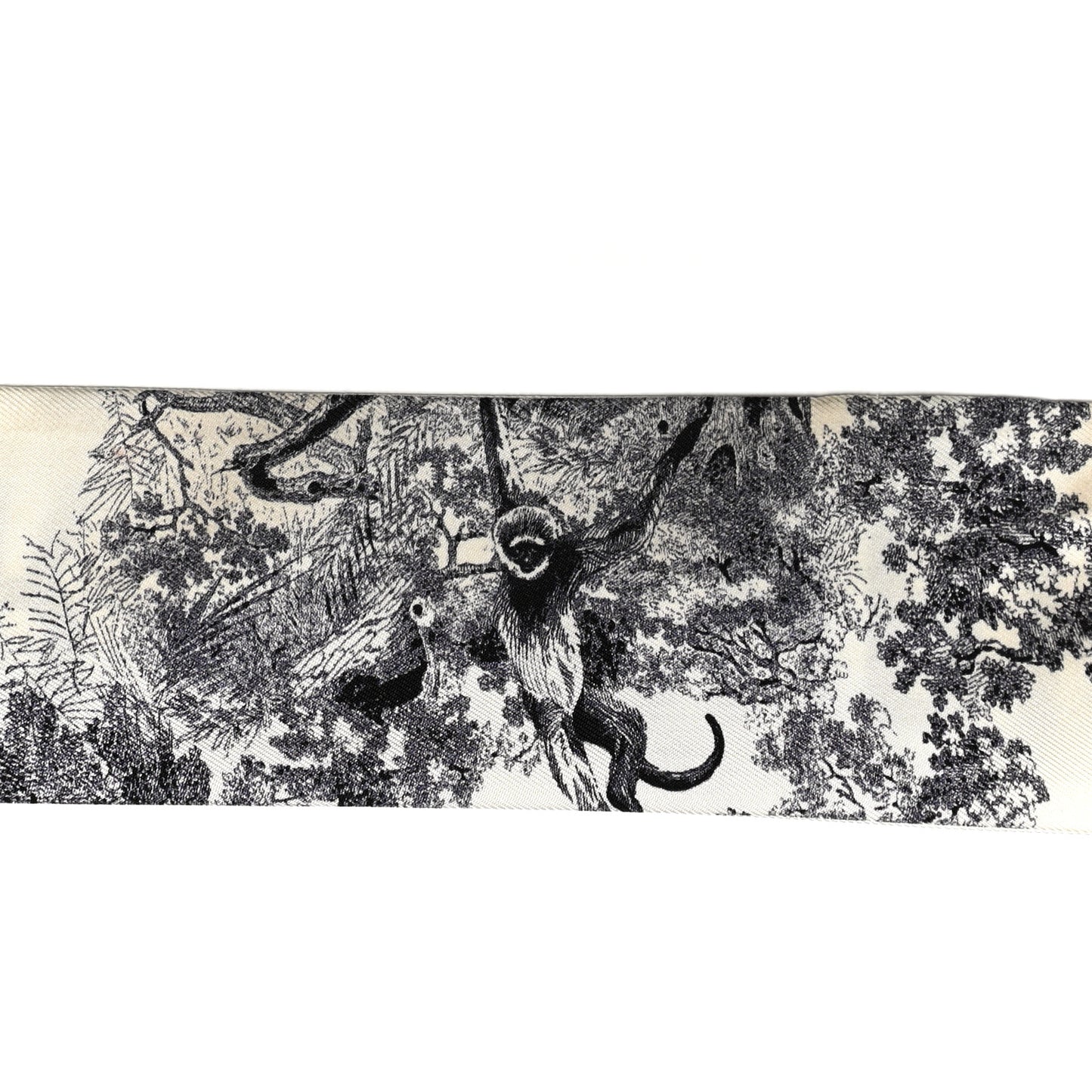 Silk Toile De Jouy Mitzah Scarf White