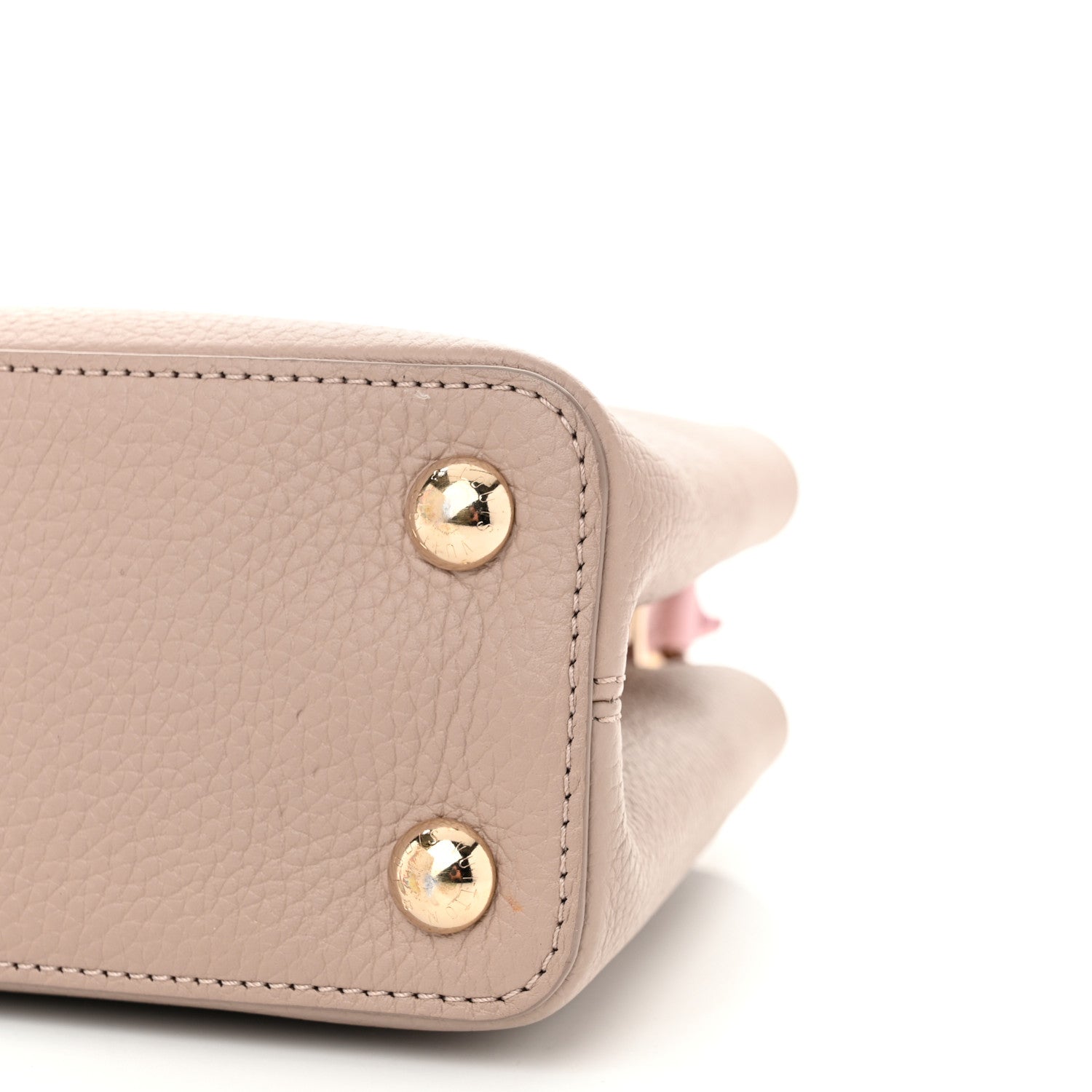 Louis Vuitton Taurillon Capucines BB Galet Creme Rose 9 of 9