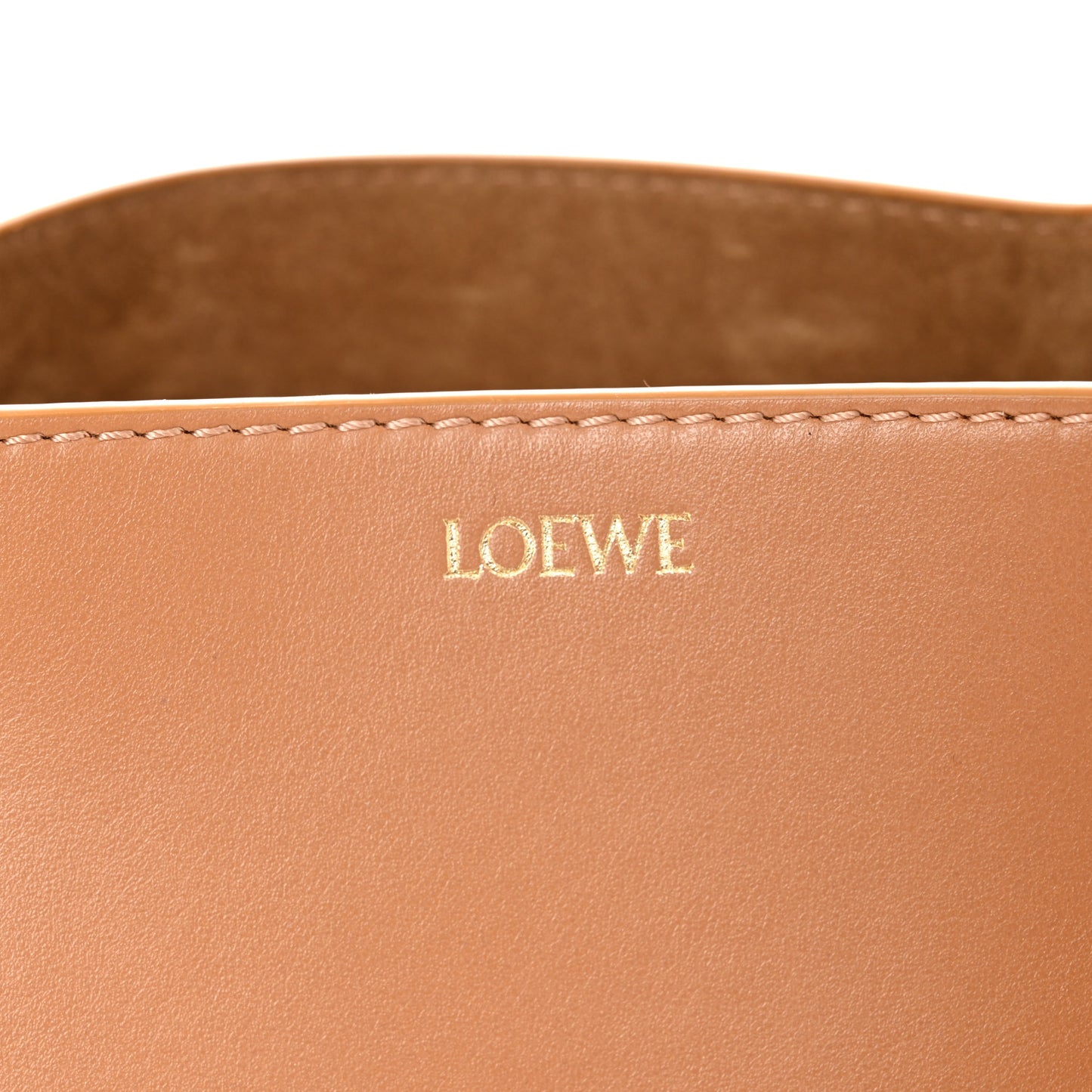 Shiny Calfskin Mini Puzzle Fold Tote Warm Desert