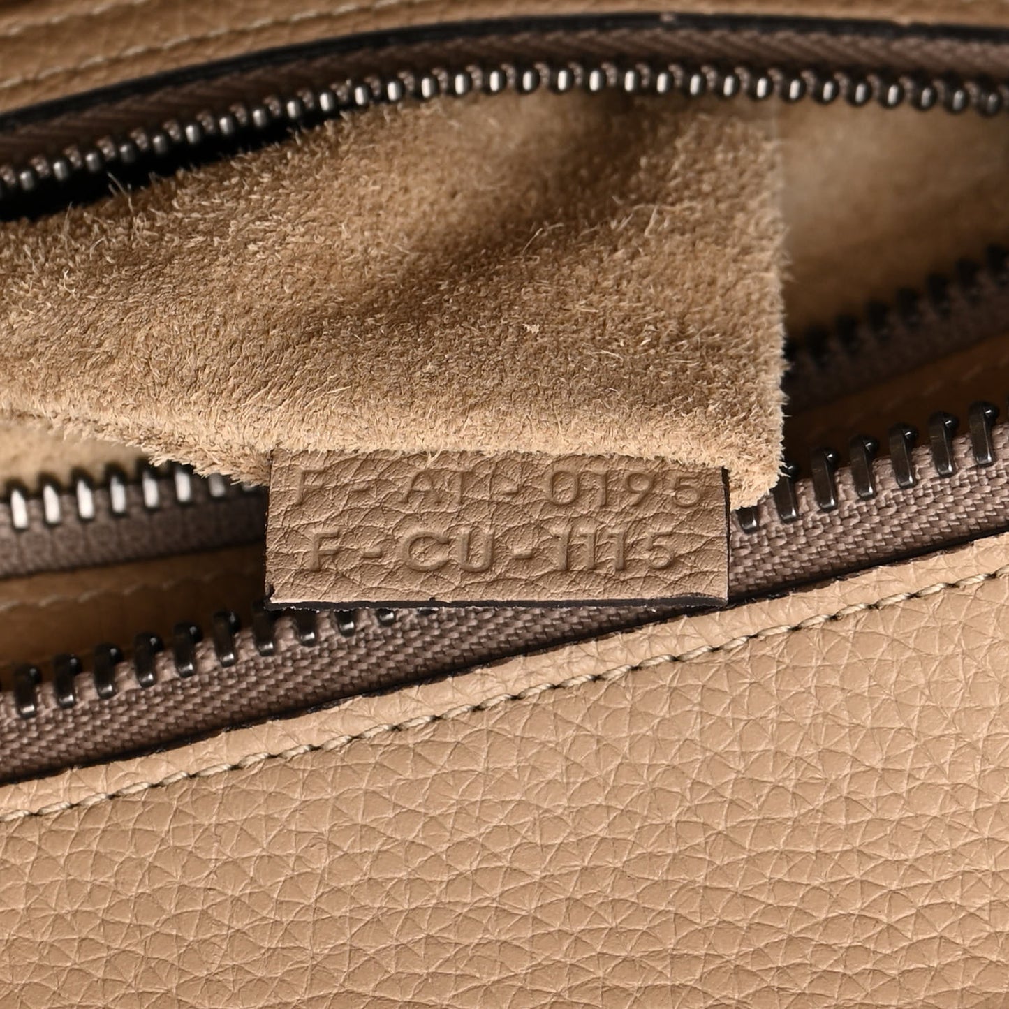 Drummed Calfskin Micro Luggage Dune