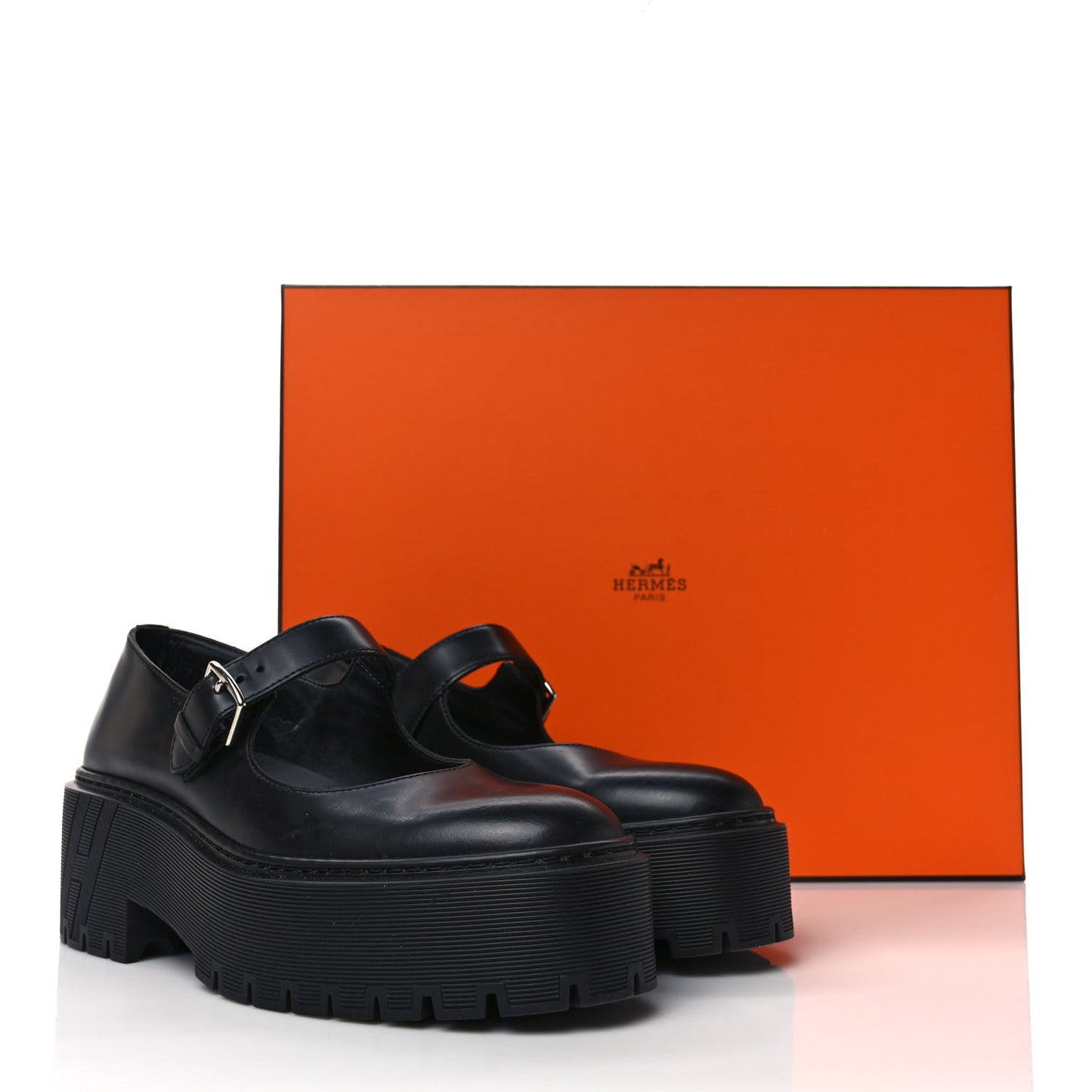 Glazed Calfskin Hoxton Oxford 36 Black