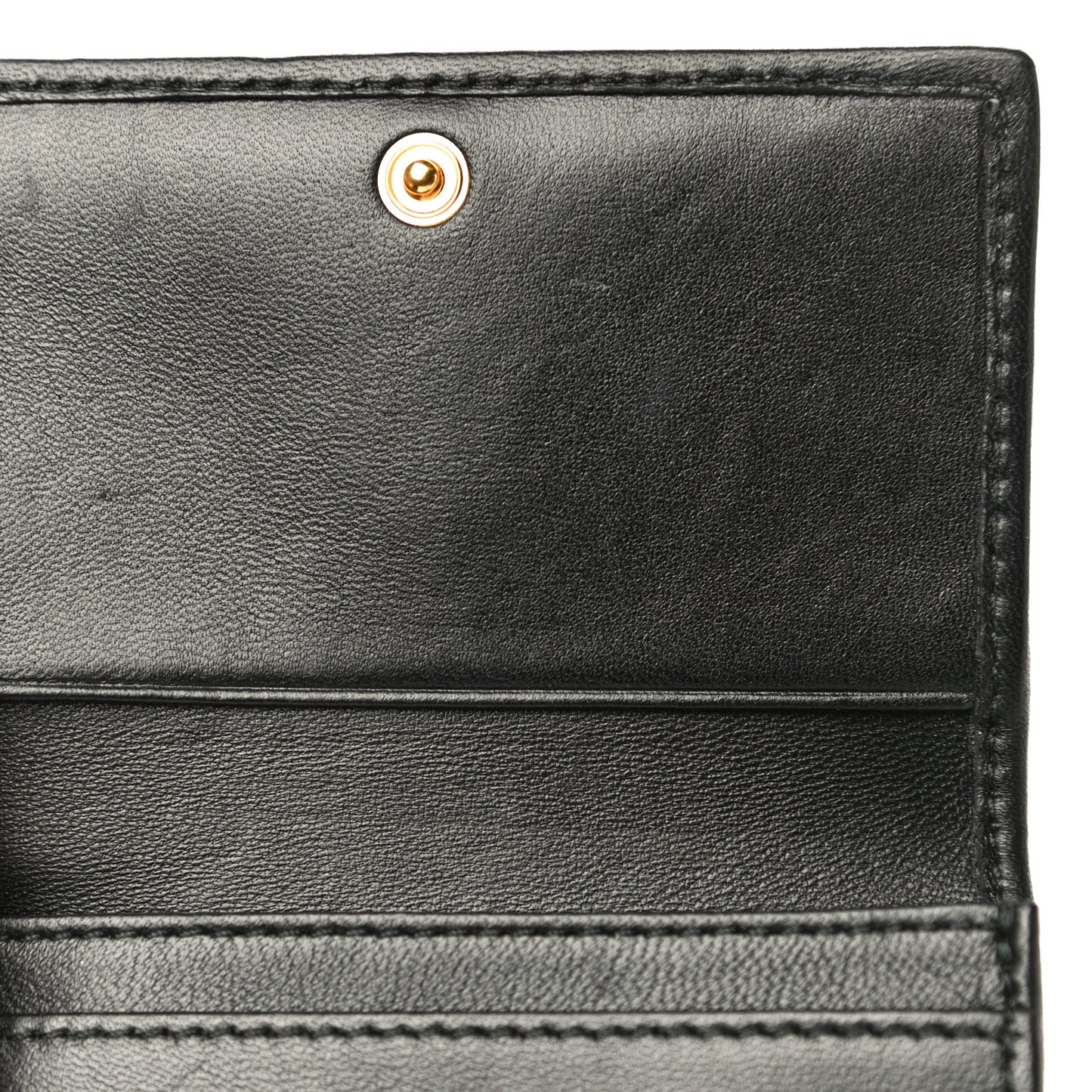 Nappa Impunture Flap Card Holder Key Ring Black
