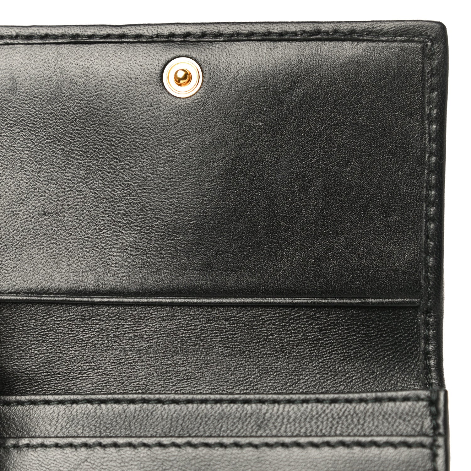 Miu Miu Nappa Impunture Flap Card Holder Key Ring Black 15 of 16