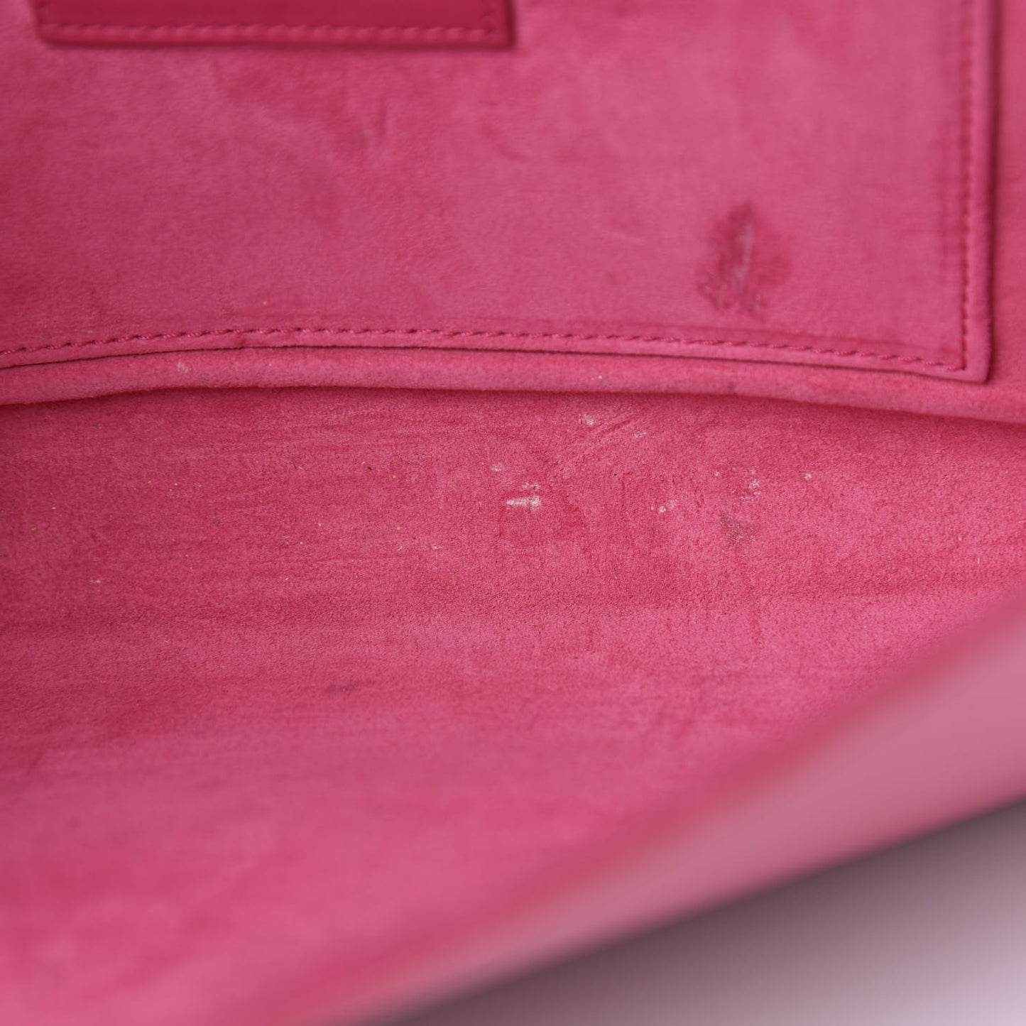 Calfskin Classic Y Ligne Clutch Fuchsia
