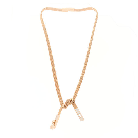 18K Rose Gold Diamond Kelly Gavroche Necklace