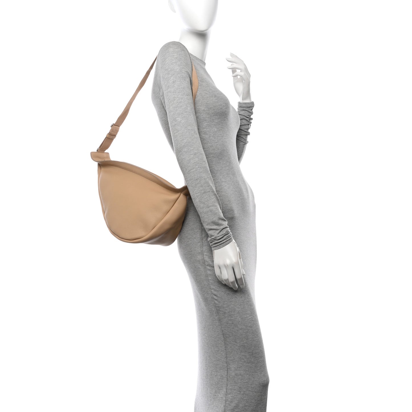 Grained Calfskin Large Slouchy Banana Bag Light Cuir