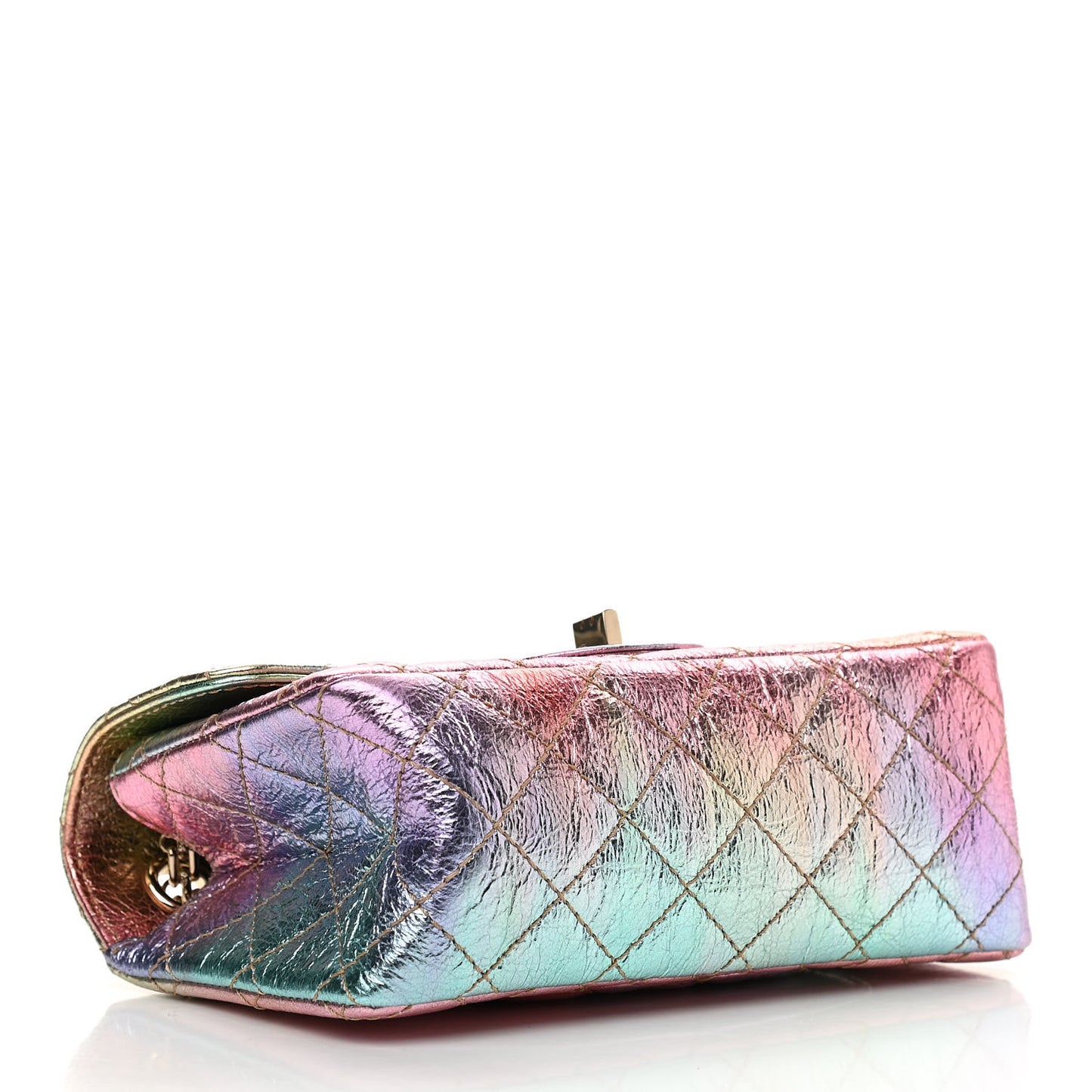 Metallic Goatskin Quilted Mini 2.55 Reissue Flap Multicolor