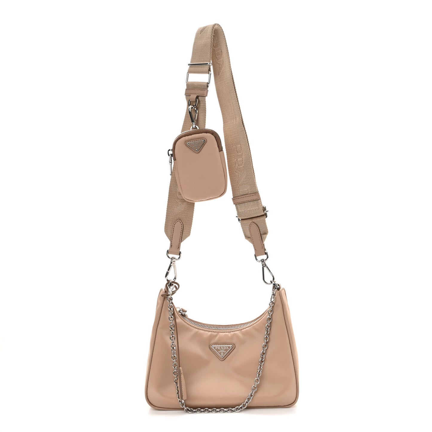 Saffiano Lux Re-Edition 2005 Shoulder Bag Cammeo