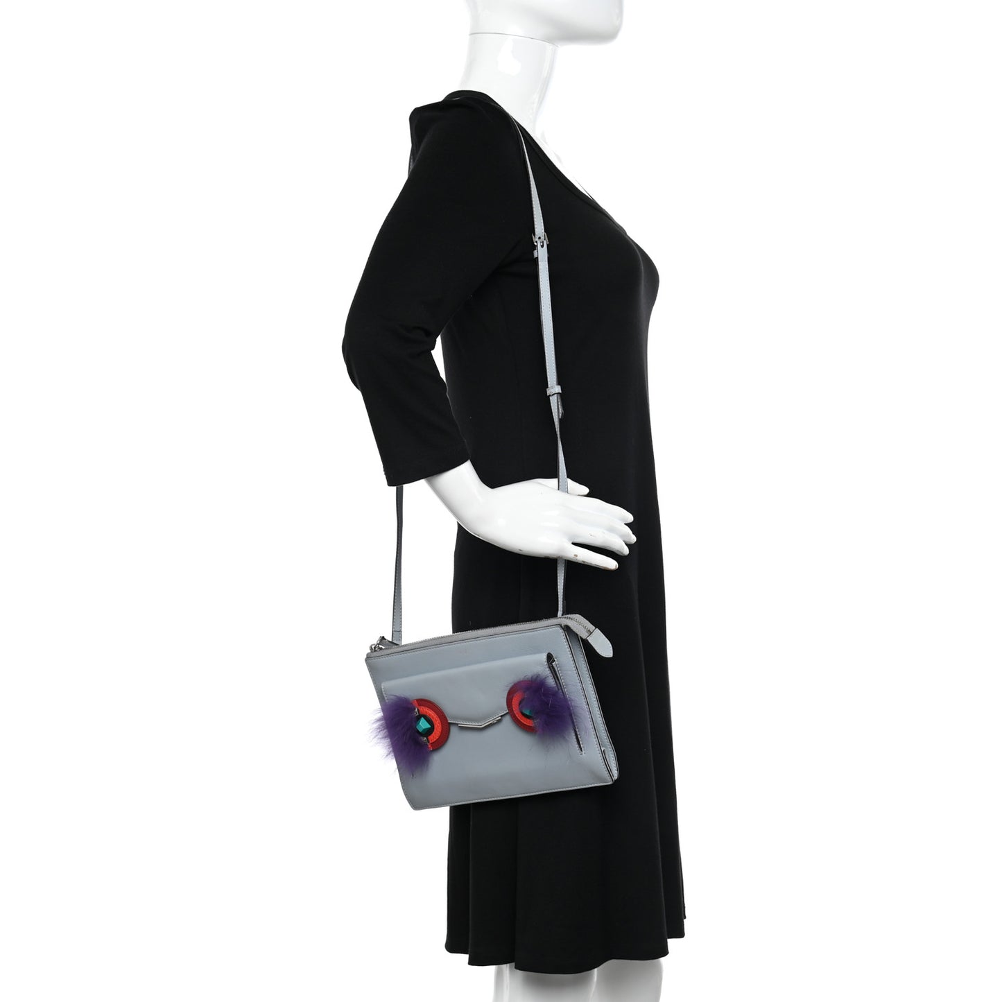 Vitello Dolce Fox Elaphe Ayers Hypnoteyes Min 2Jours Pouch Polvere Viola Multicolor