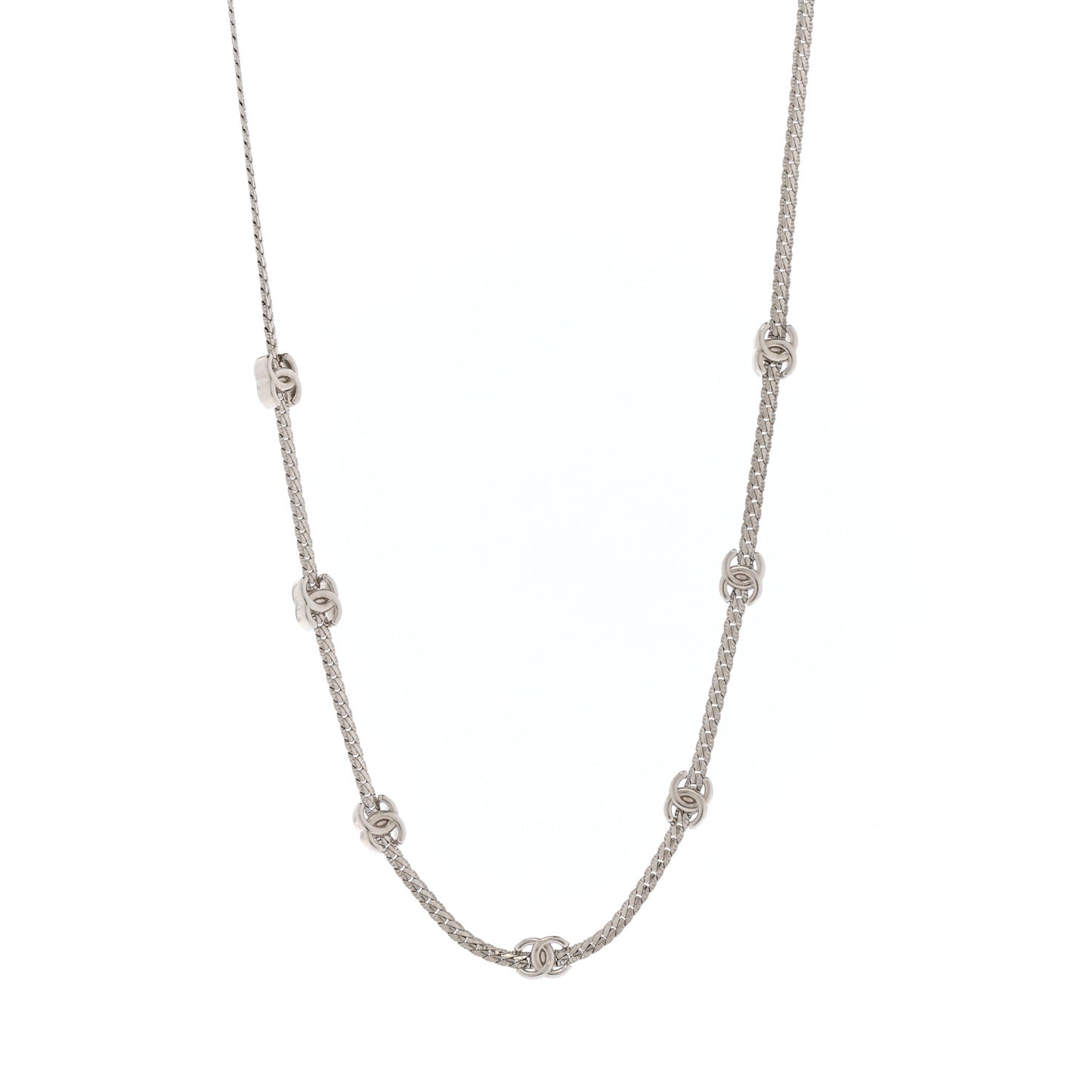 Metal CC Short Chain Necklace Gold