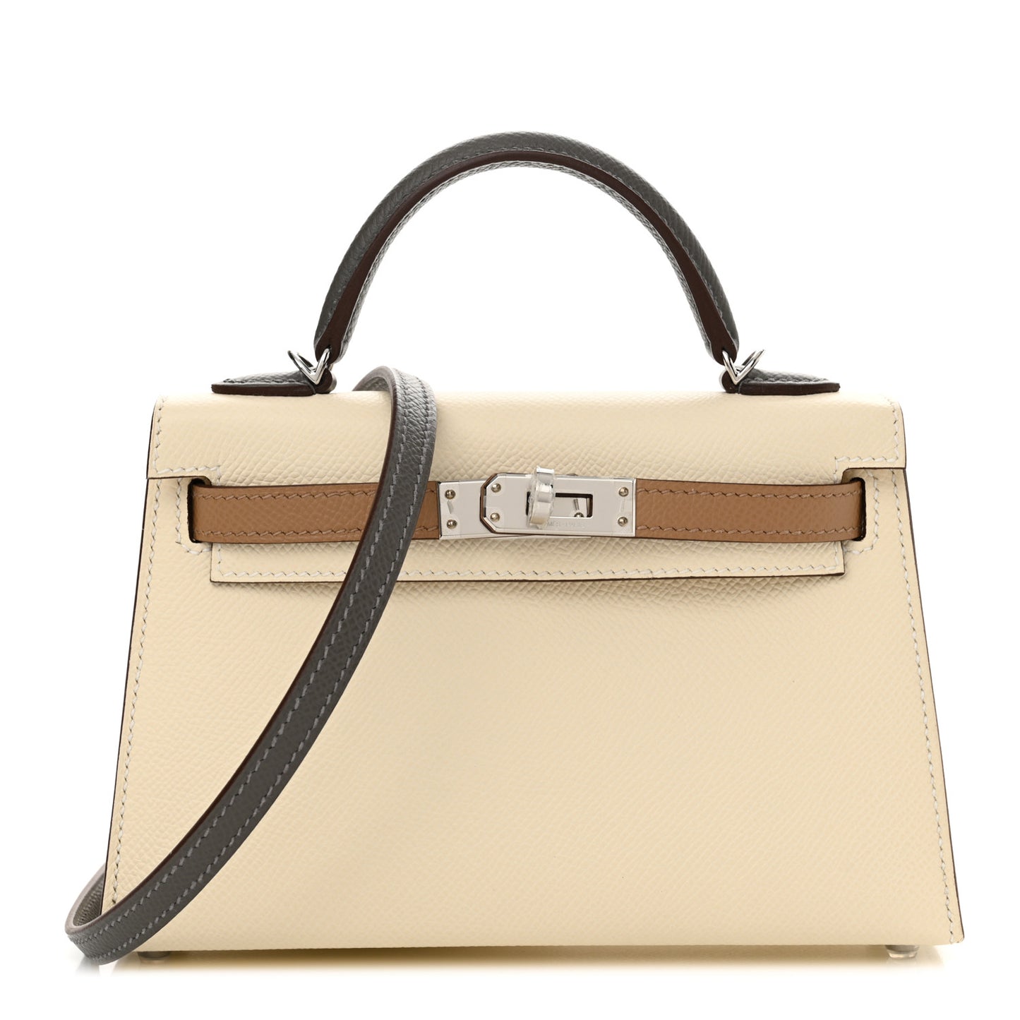 Epsom Mini Kelly Sellier 20 Nata Chai Gris Meyer
