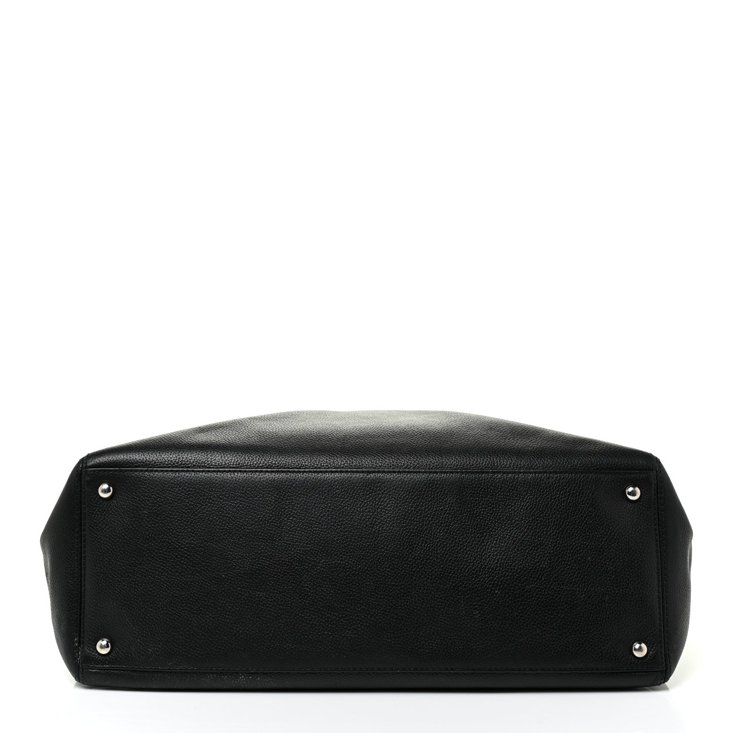 Calfskin Cerf Executive Shopper Tote Black