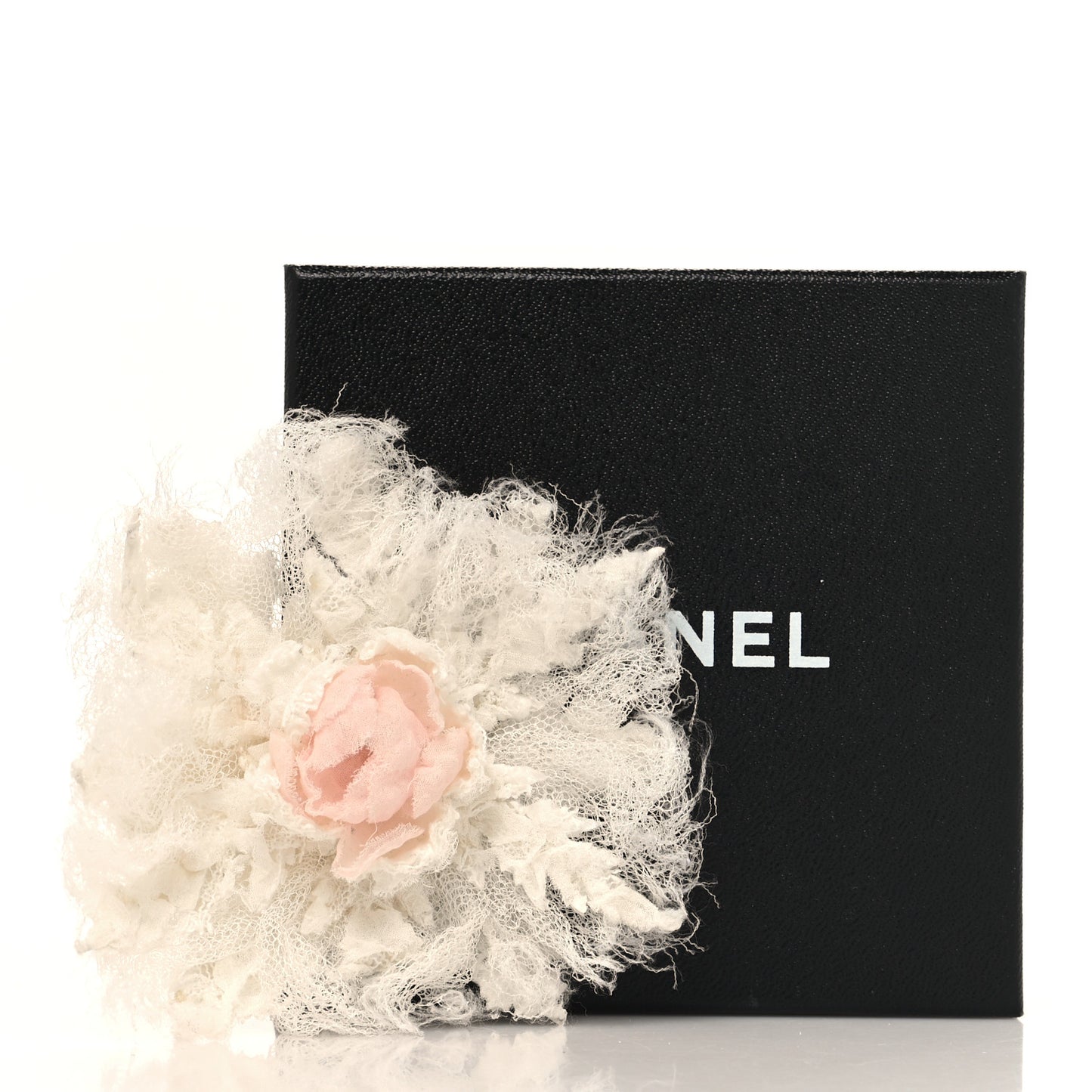 Lace Camellia Brooch White Rose