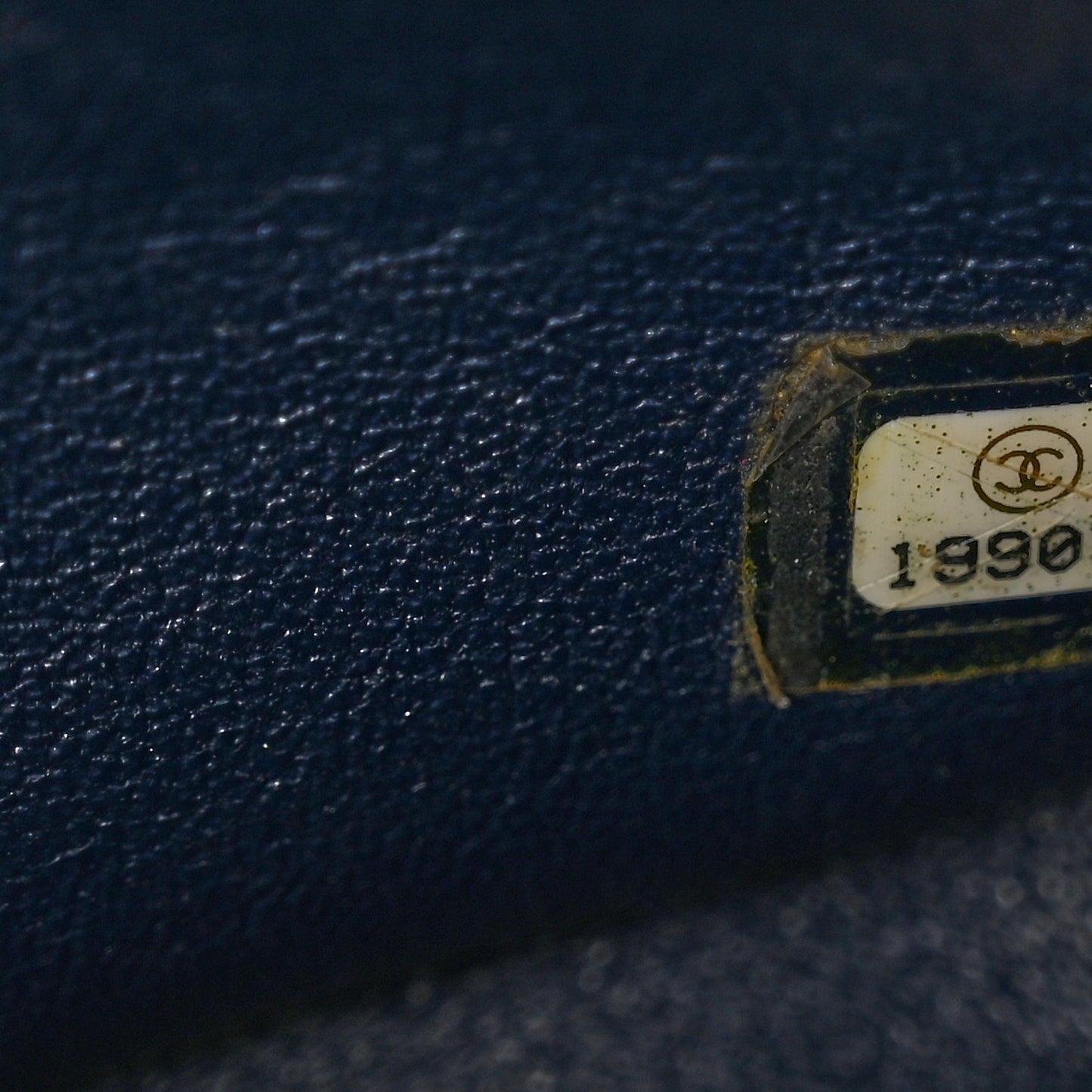 Patent Quilted Jumbo Double Flap Navy