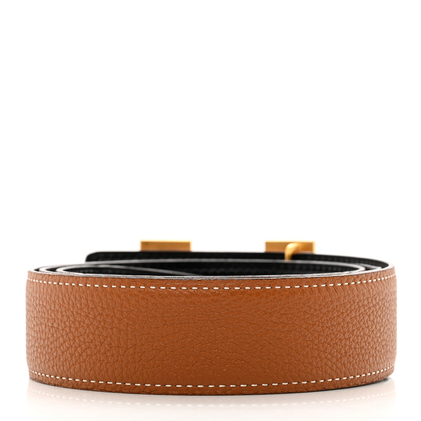 Box Togo Constance H Belt 85 34 Black Gold