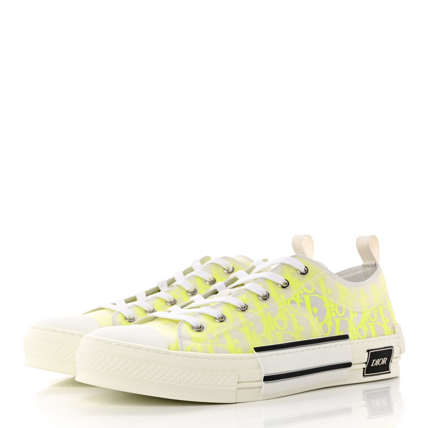 Technical Canvas Oblique Mens B23 Low Top Sneakers 45 Yellow