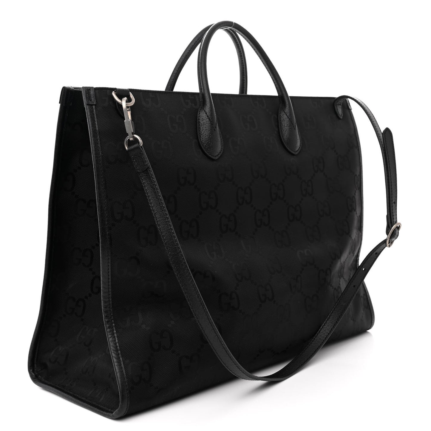 Econyl Nylon Monogram Large Off The Grid Tote Bag Black