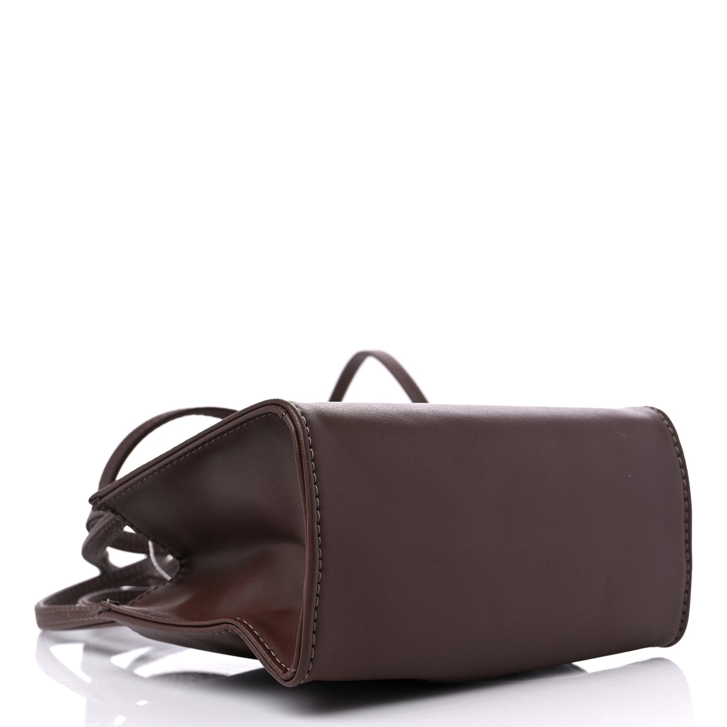 Vegan Leather Small Shopping Bag Chocolate