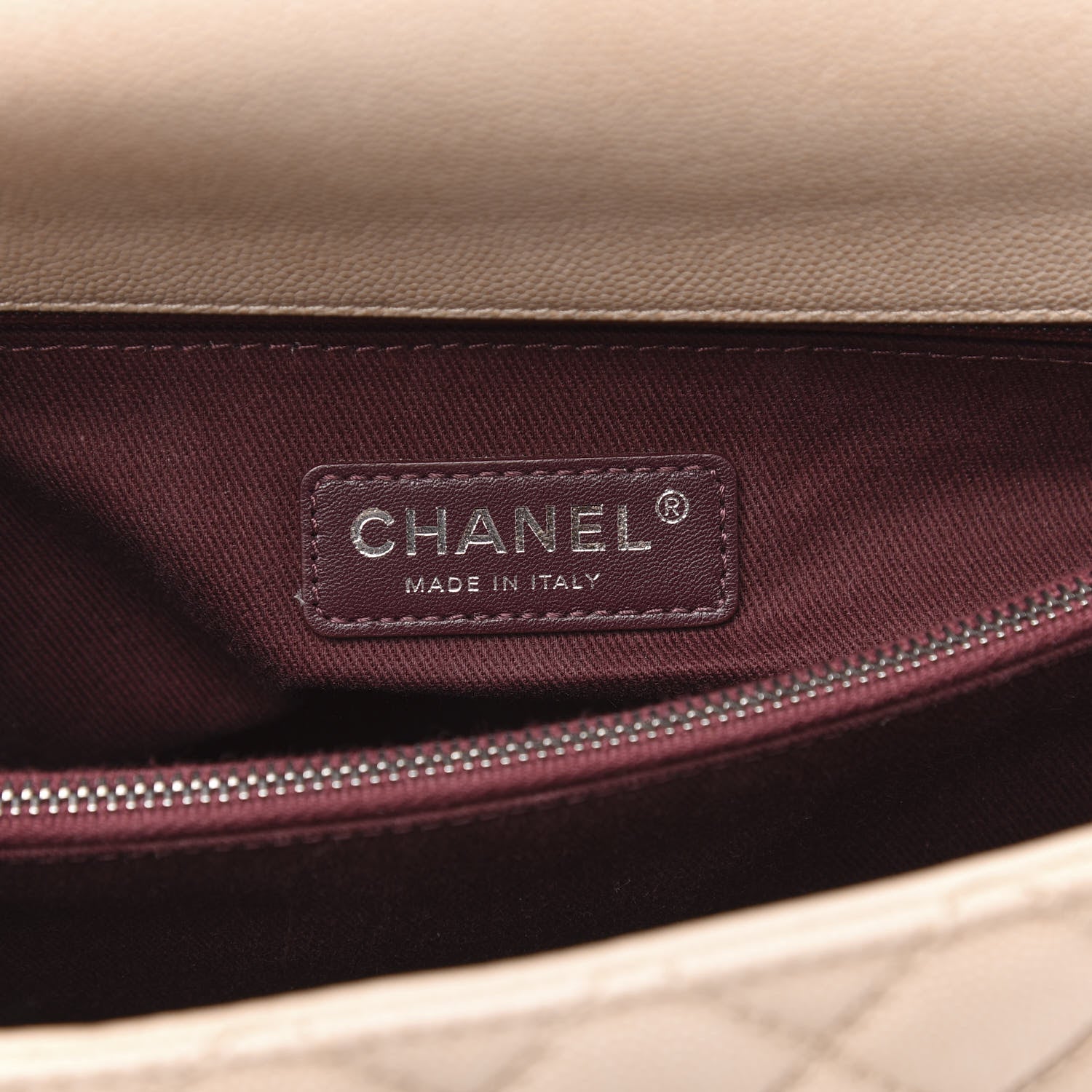Chanel Caviar Quilted Medium Coco Handle Flap Light Beige 6 of 12