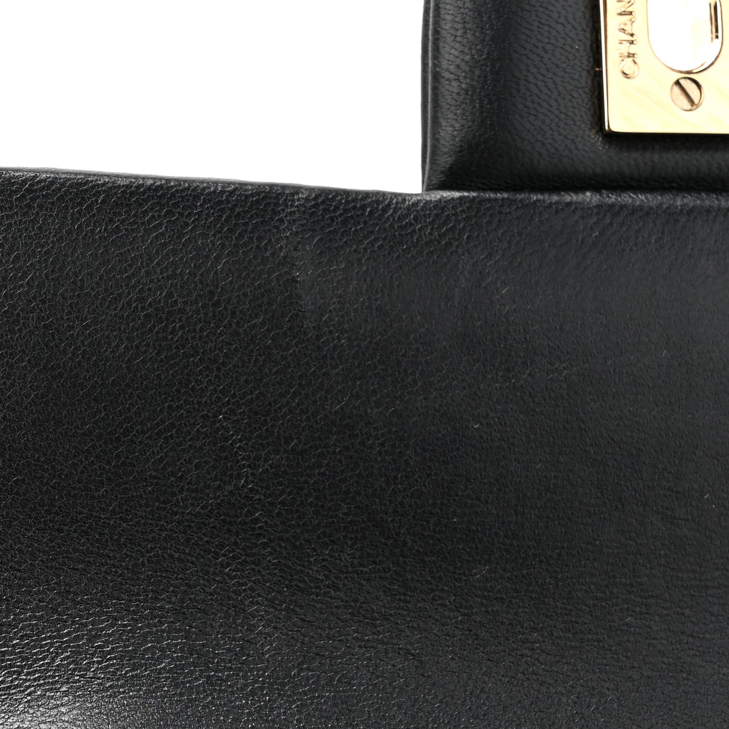 Lambskin Quilted Mini Coco Charms Rectangular Flap Black