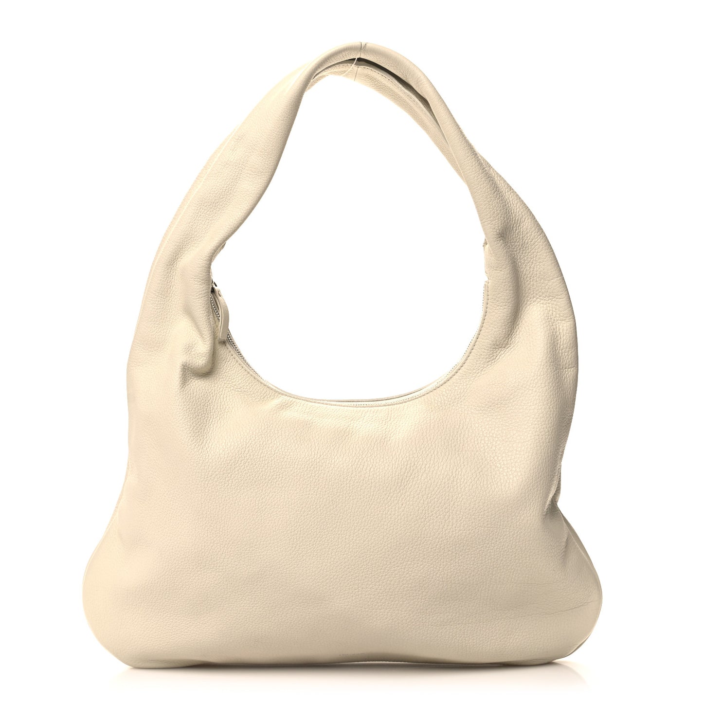 Grained Calfskin Medium Everyday Shoulder Bag Ivory
