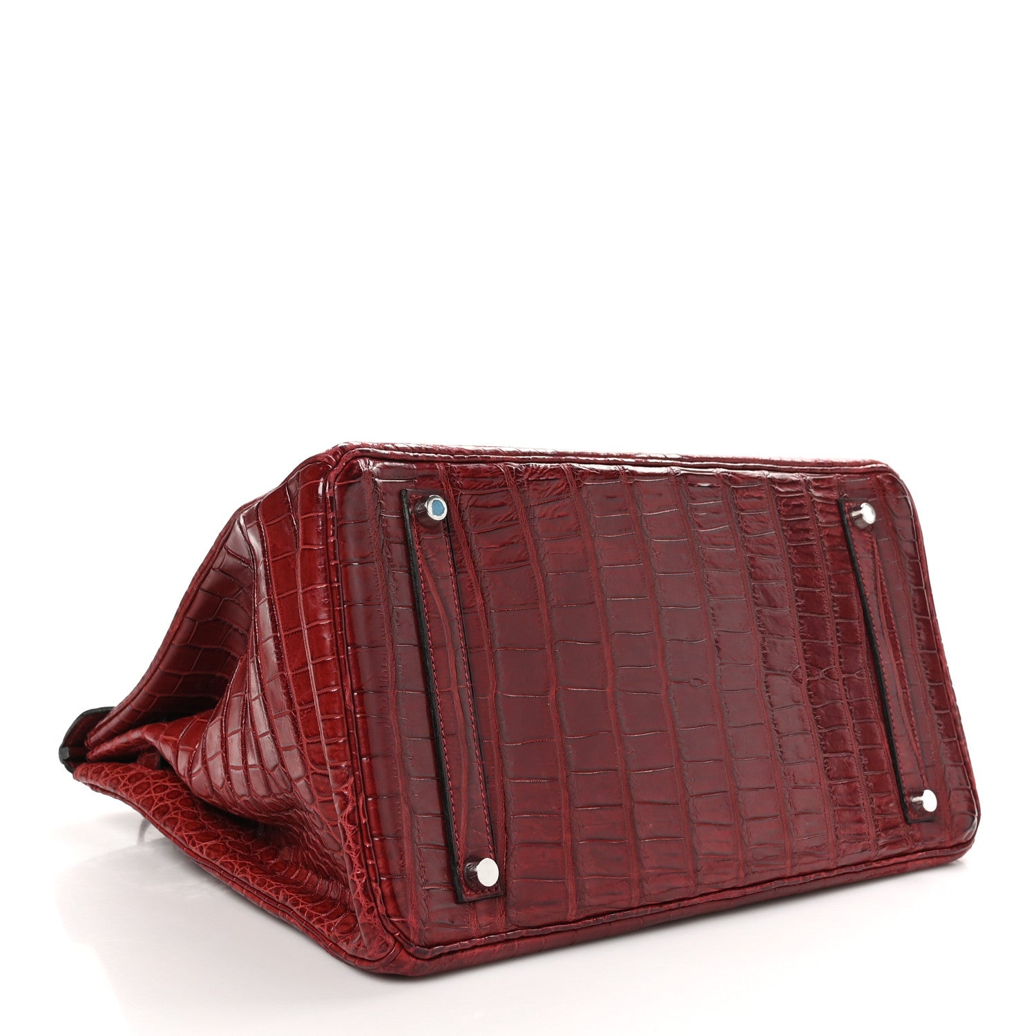 Hermes Matte Porosus Crocodile Birkin 35 Rouge H 4 of 10