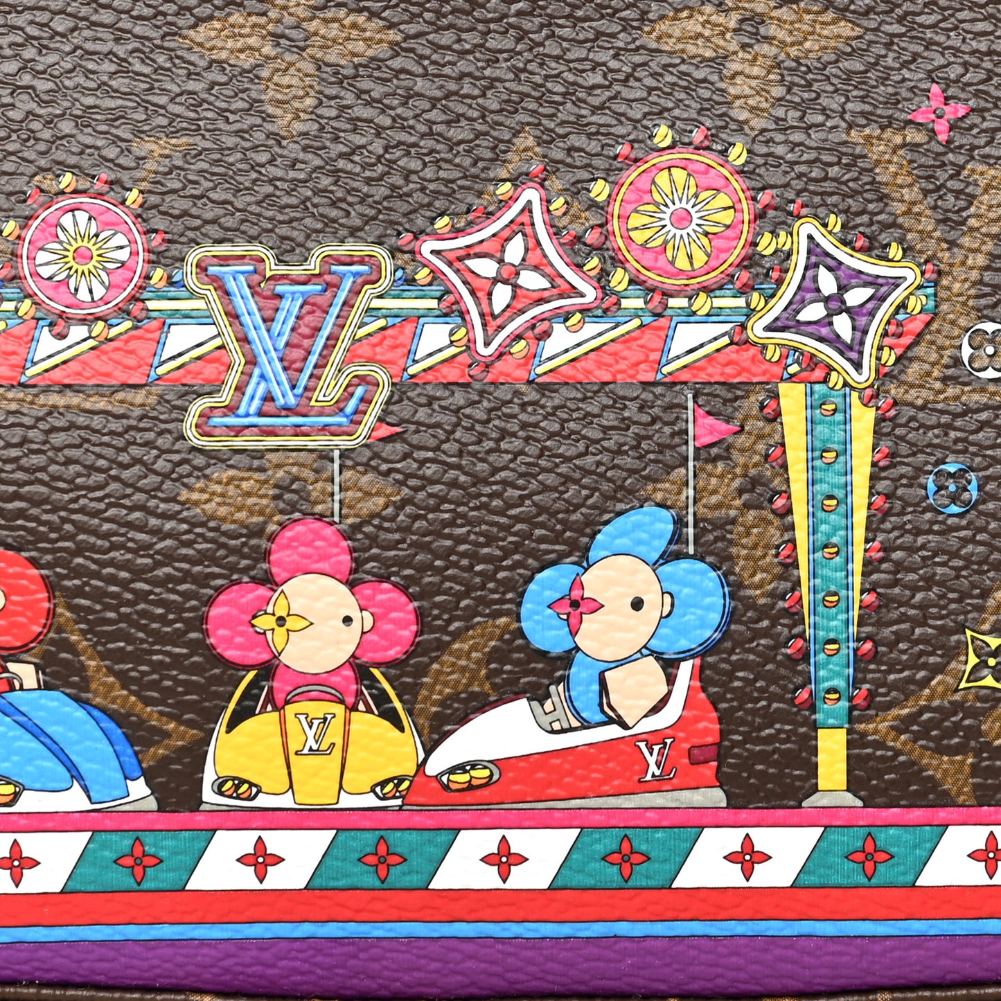 Monogram 2020 Christmas Animation Bumper Cars Mini Pochette Accessories Coquelicot