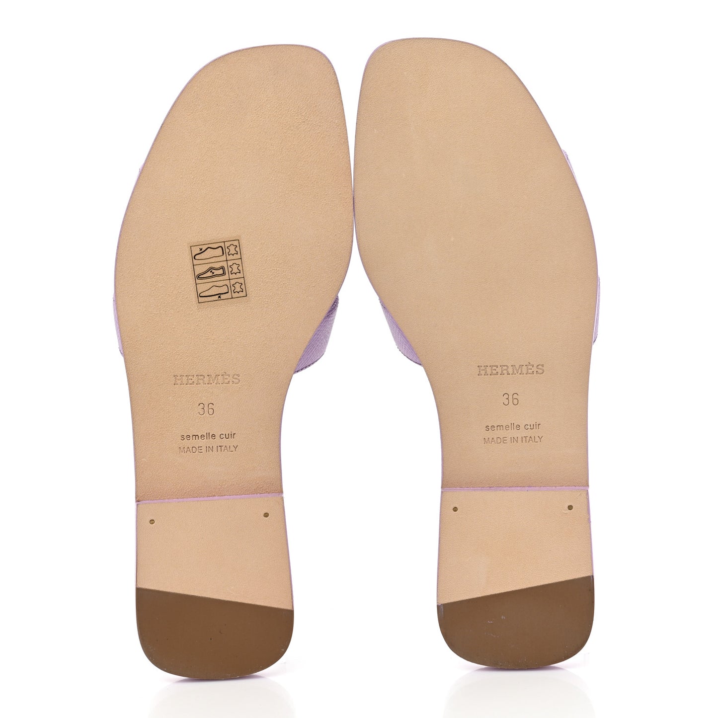 Box Calfskin Oran Sandals 36 Violet Amethyst