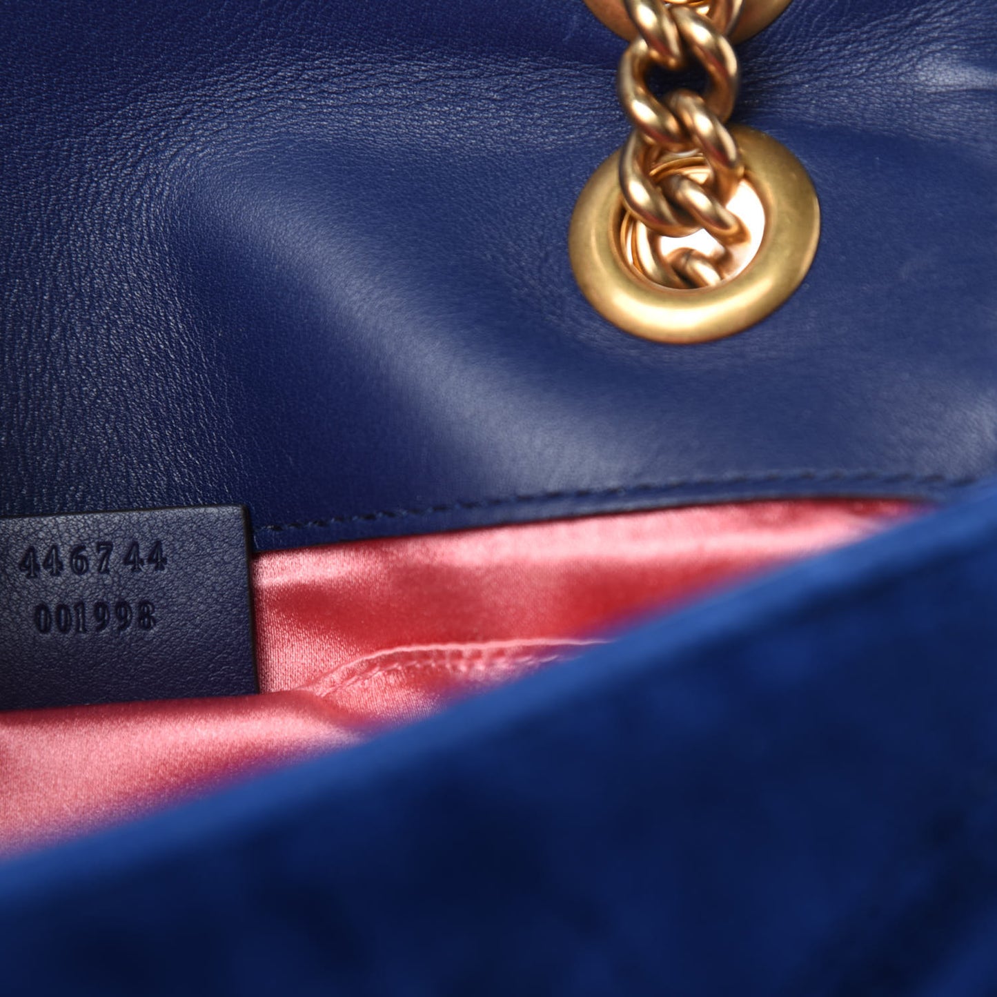 Velvet Matelasse Mini GG Marmont Shoulder Bag Cobalt Blue
