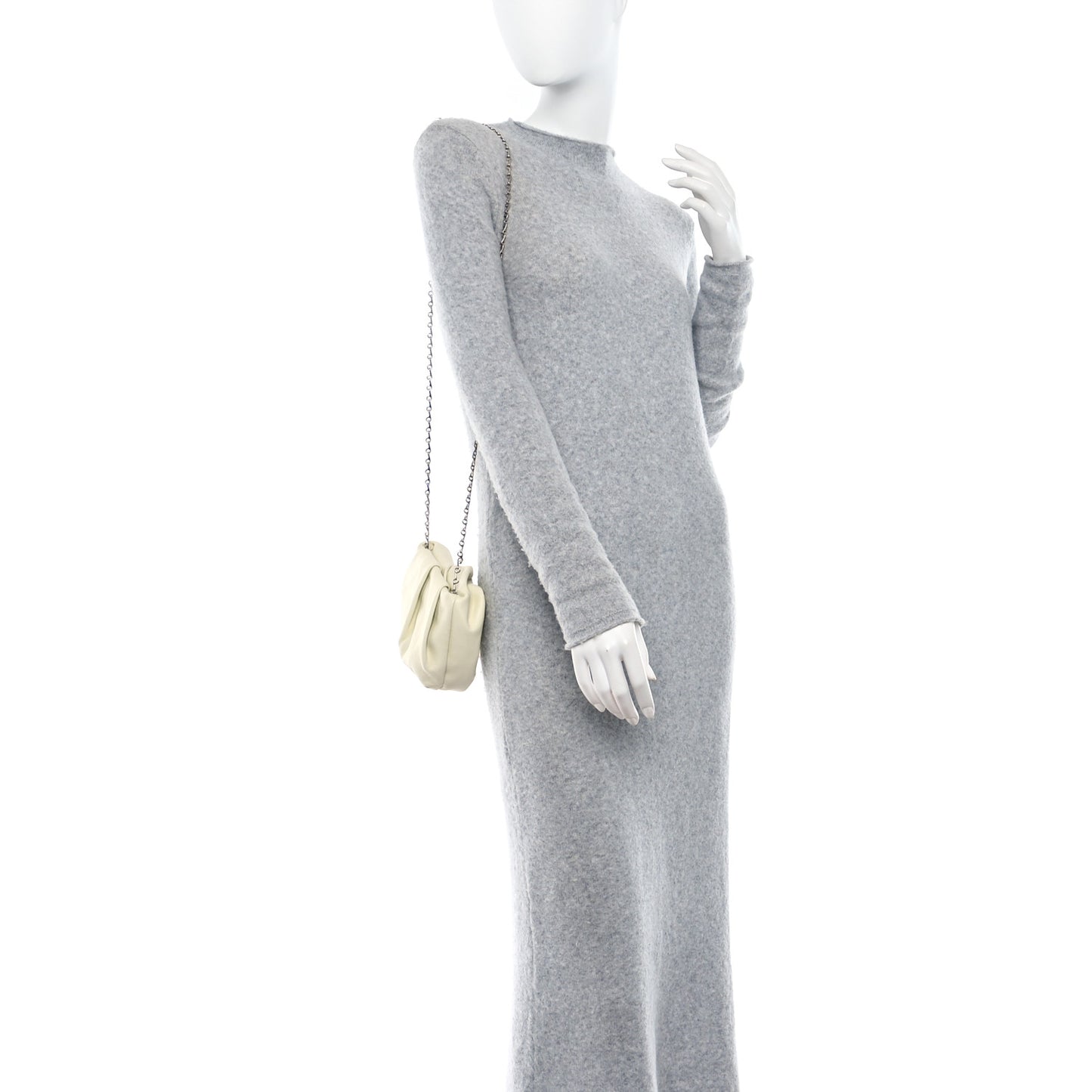 Smooth Calfskin Rose Clutch With Chain Sherbet